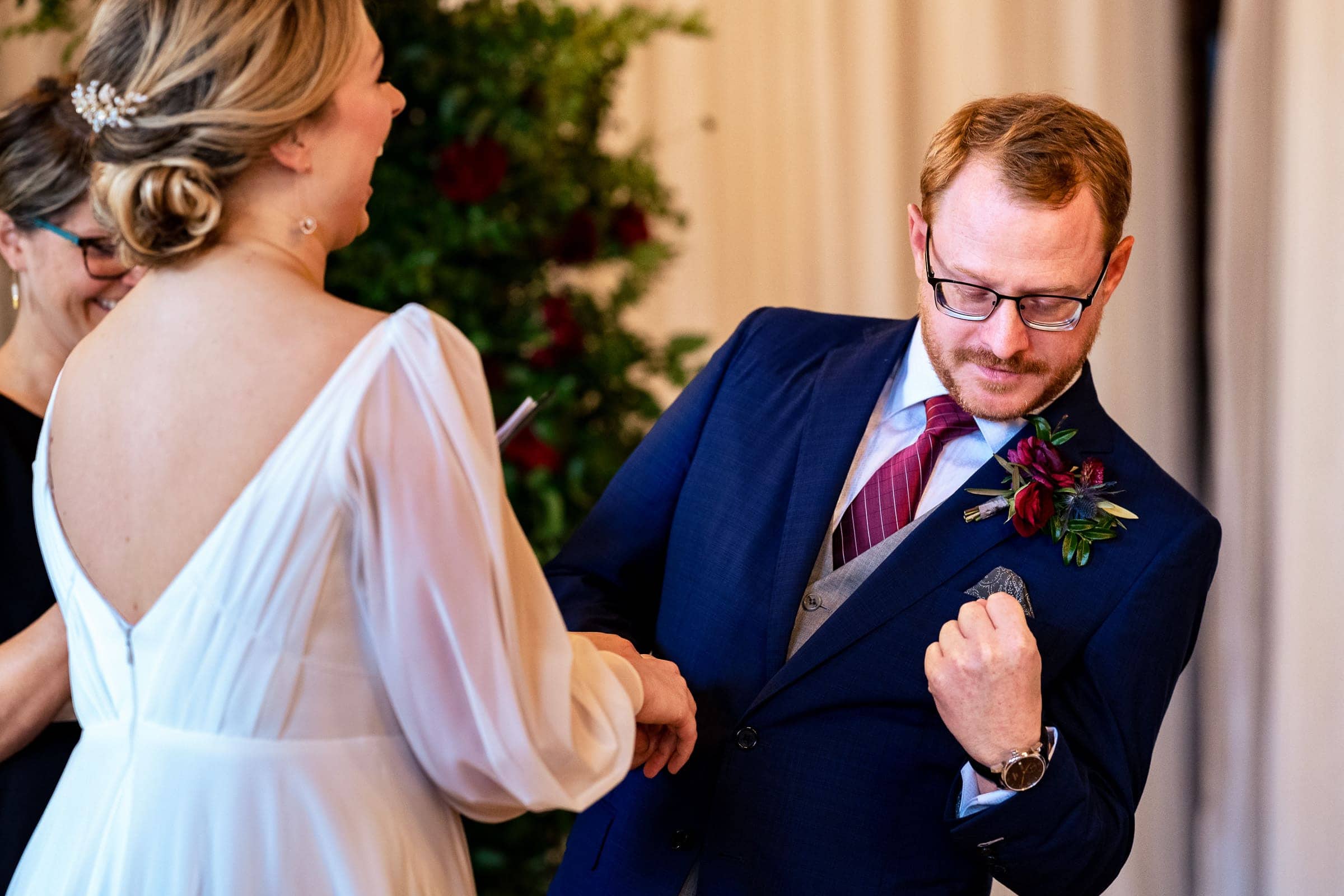 groom celebrates during wedding ceremony | photos by Kivus & Camera