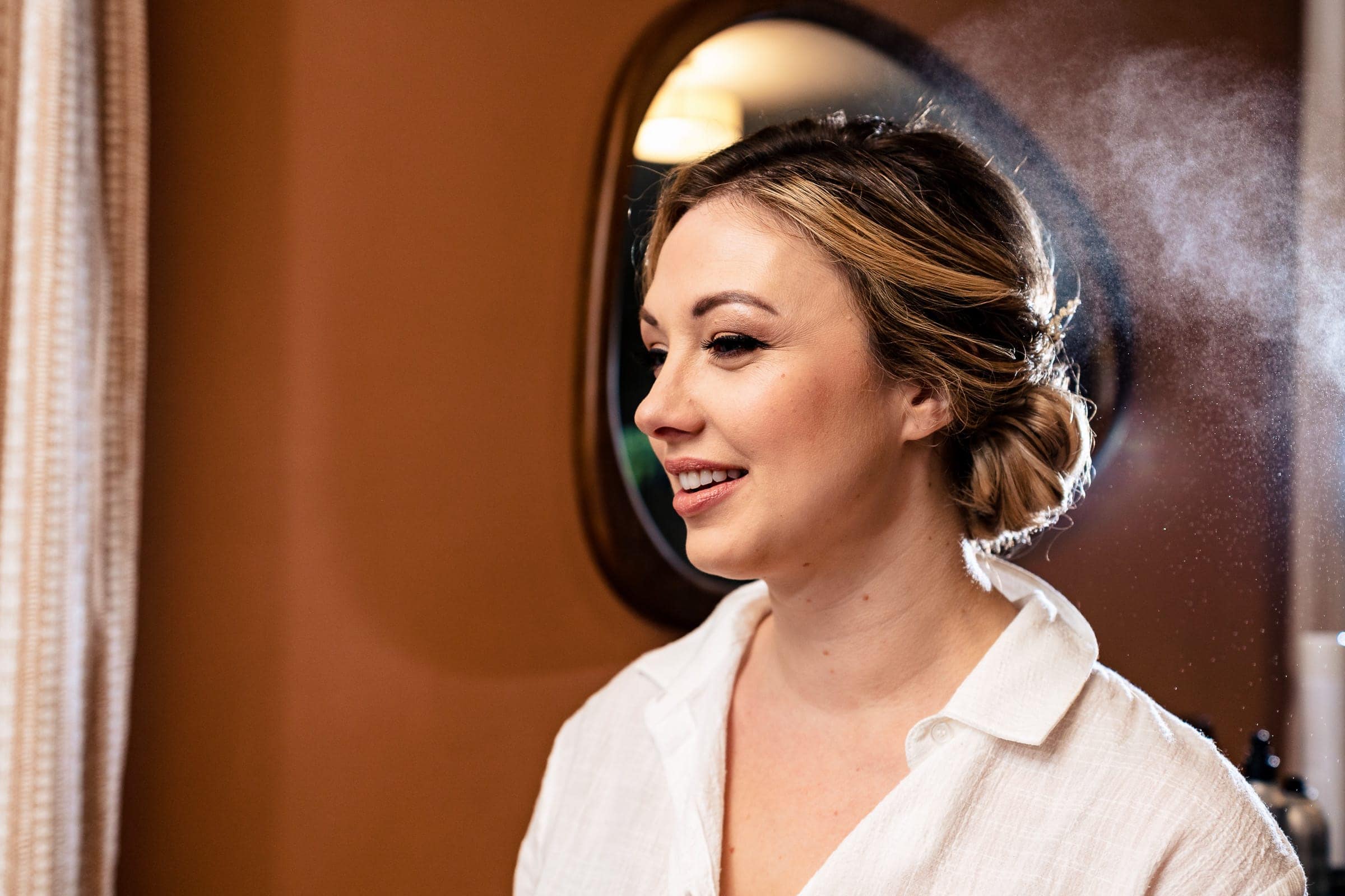 bride getting her hair done | photos by Kivus & Camera