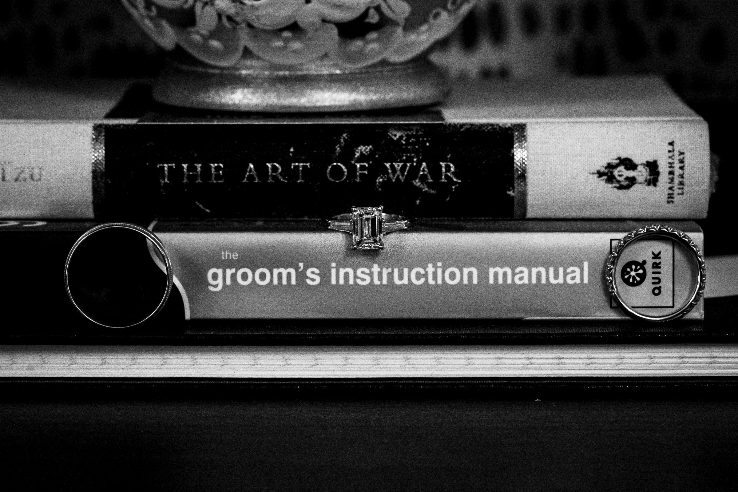 wedding rings with the groom's instruction manual | photos by Kivus & Camera