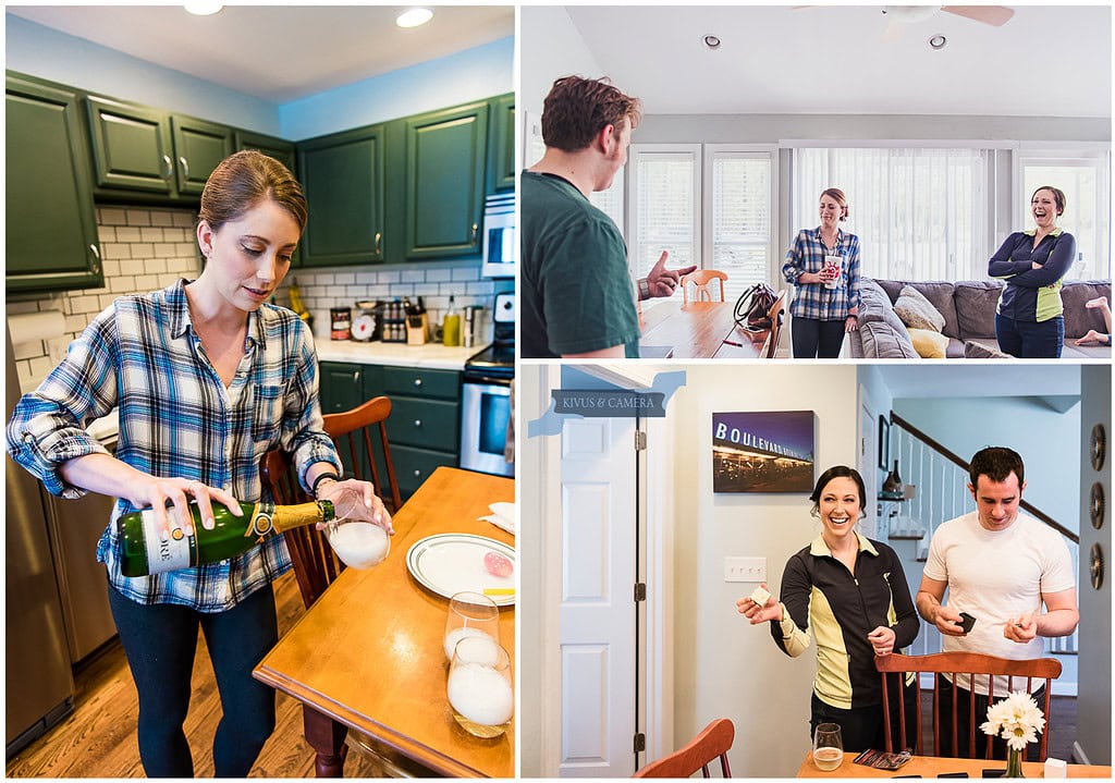 wedding prep at home