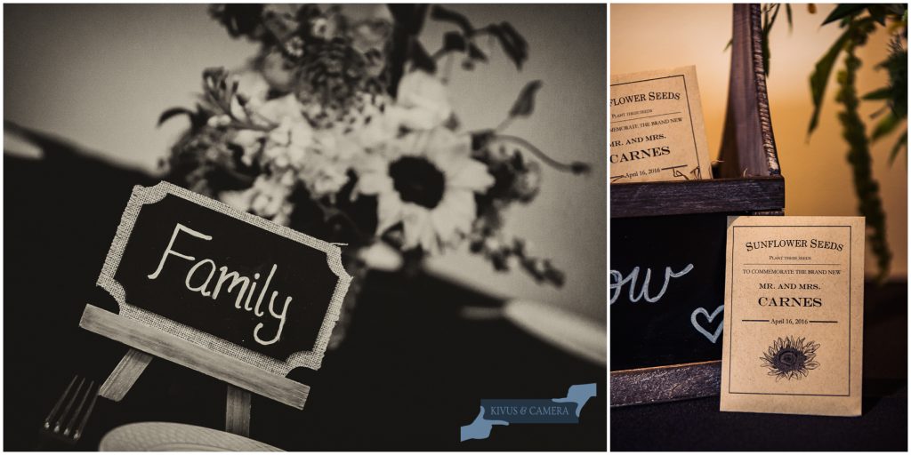 Intimate wedding details