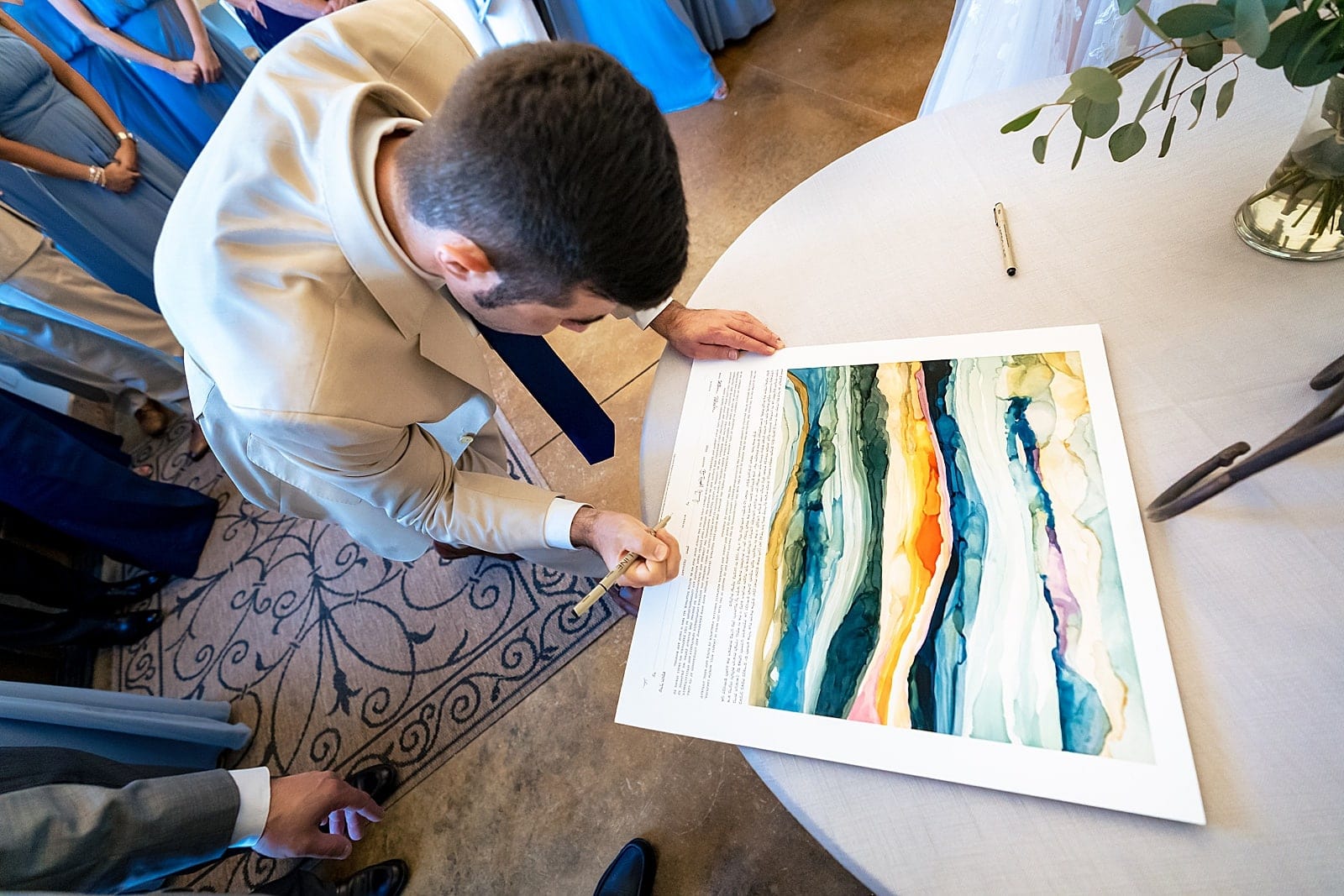 ketubah signing at Chapel Hill wedding