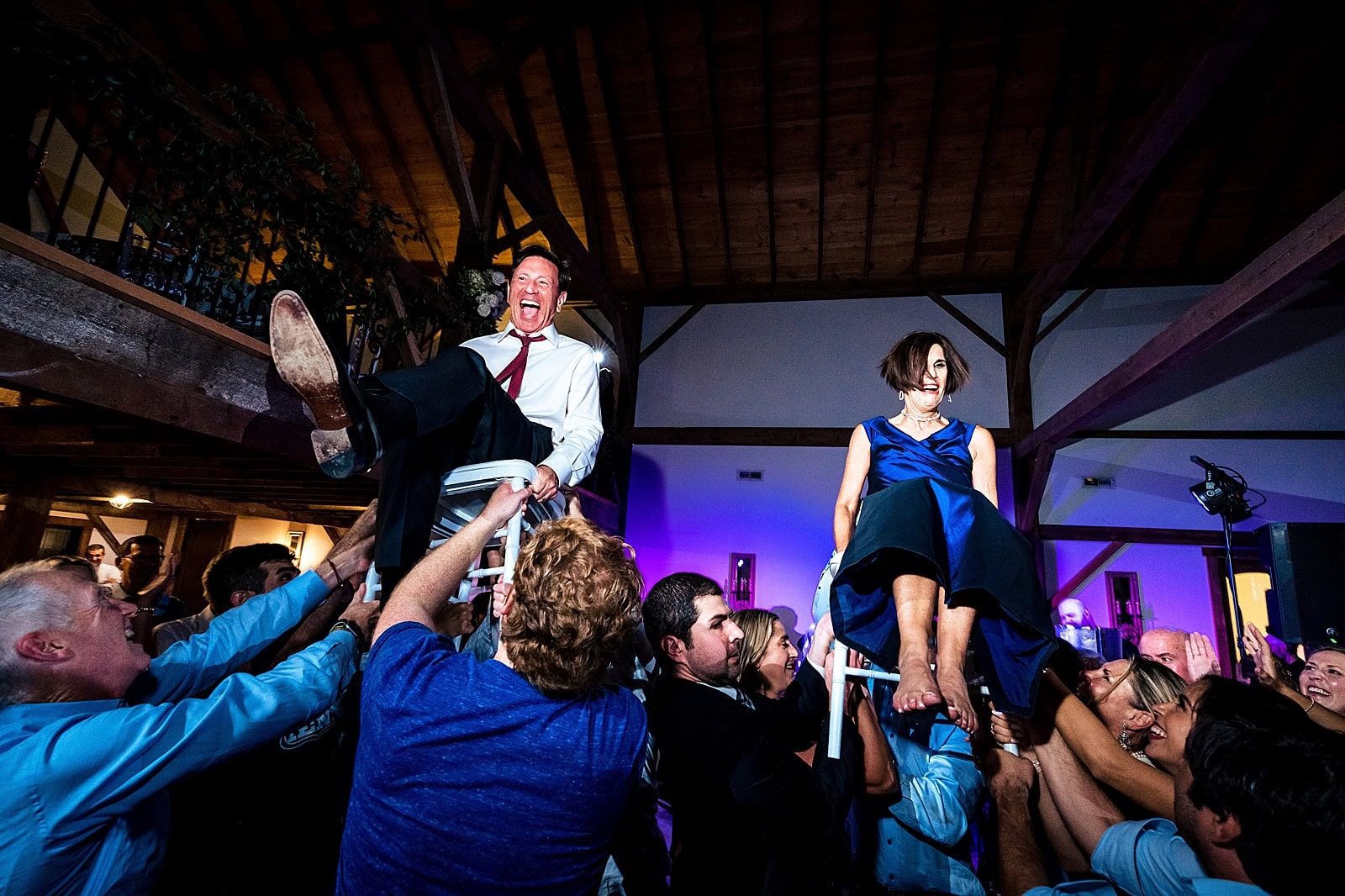 the parents of the groom had a great time during the hora