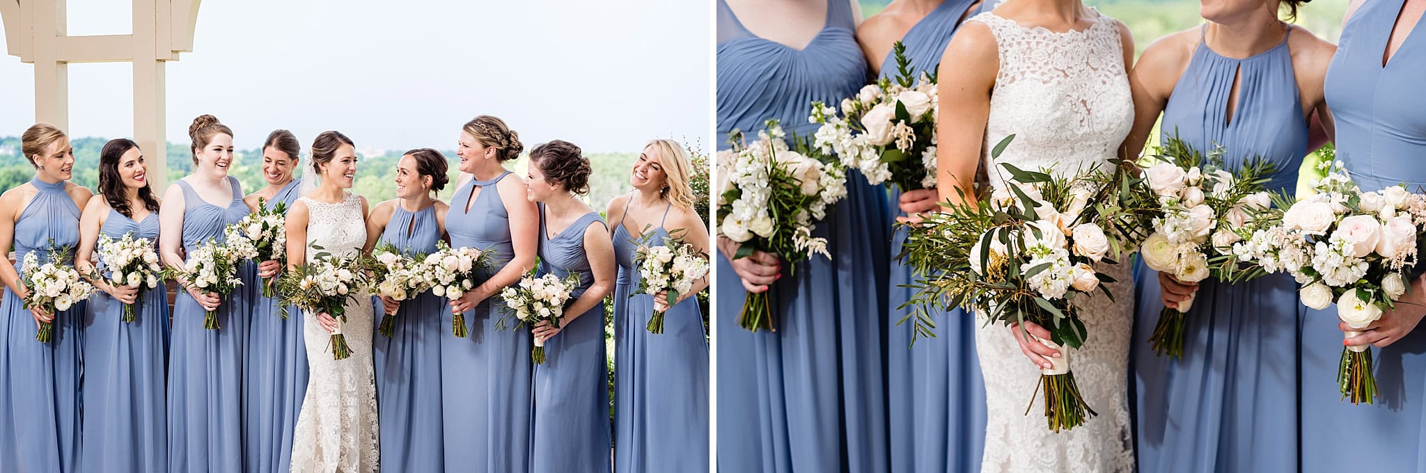 Pale blue bridesmaid dresses