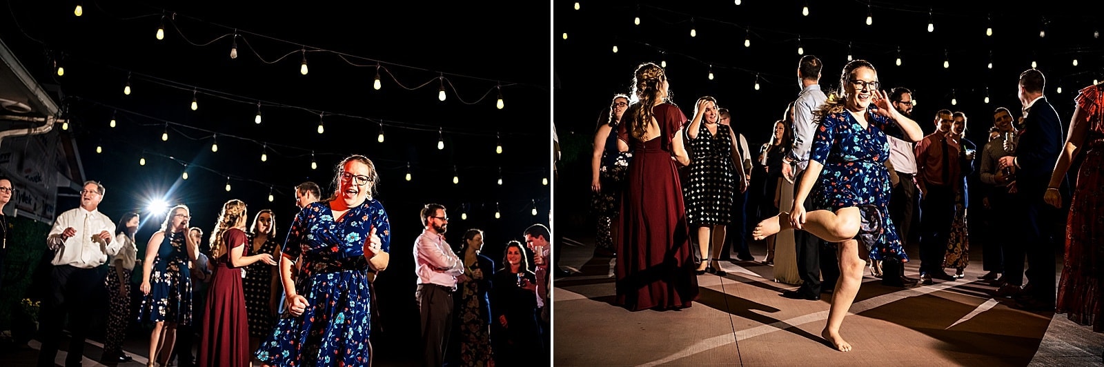 Outdoor dance floor at Matthews House in Cary, NC