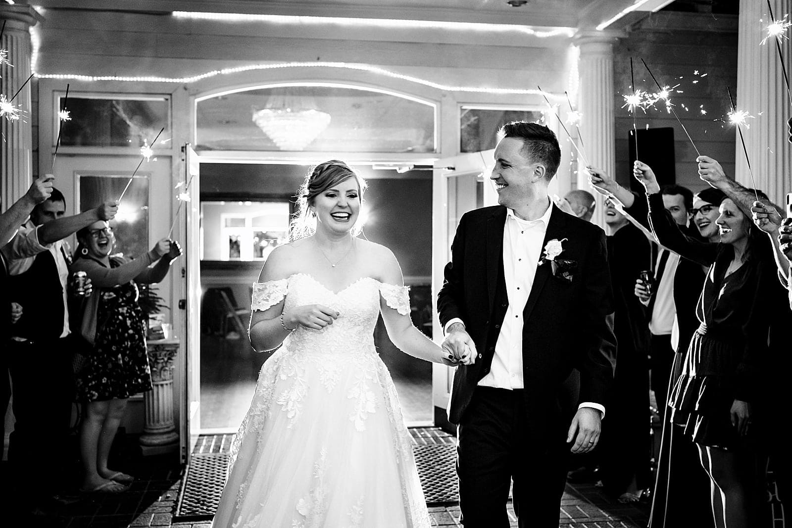 sparkler exit at the Matthews House in North Carolina