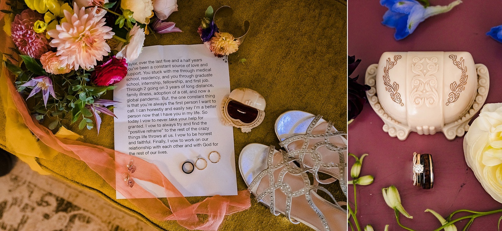 Make sure you set aside important wedding day details if you want photos of them