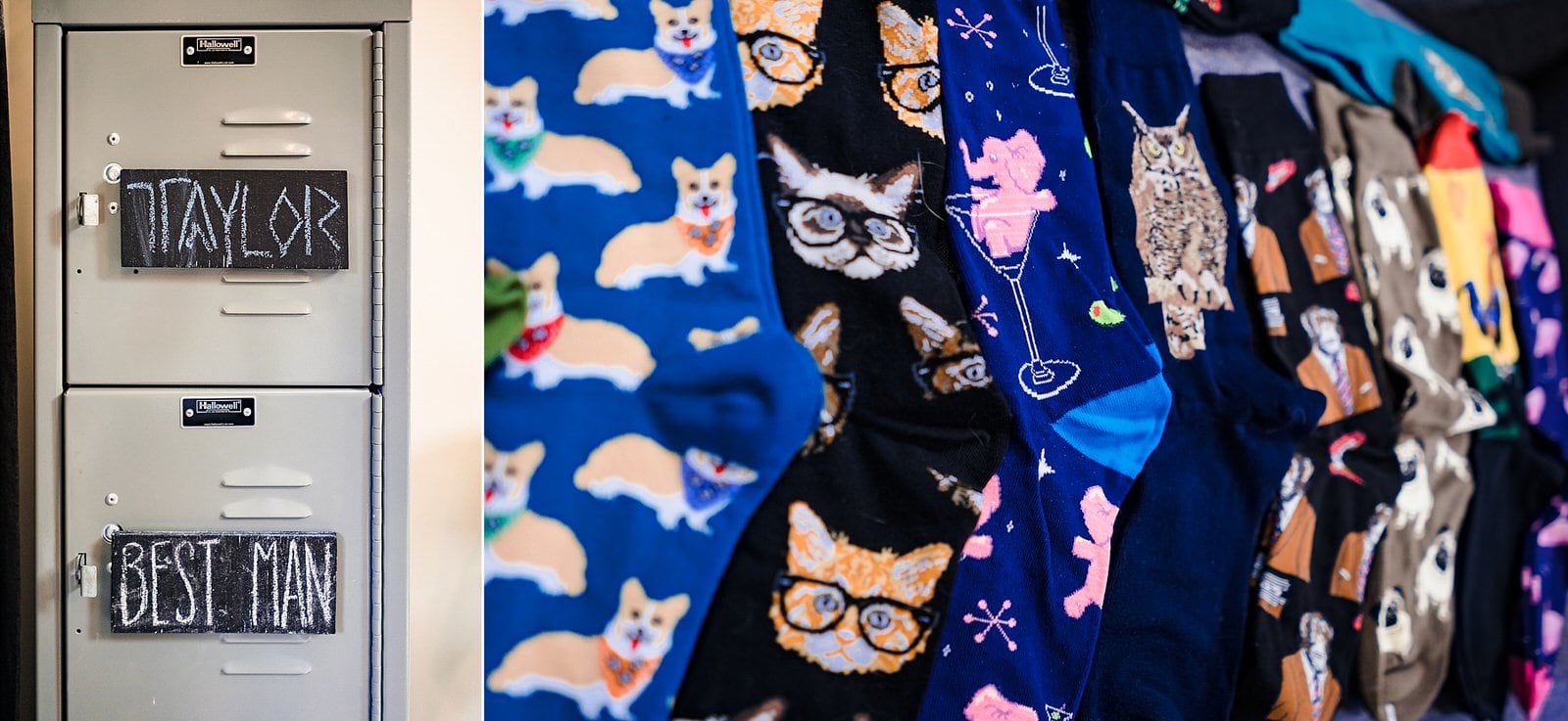 Crazy socks for the groomsmen
