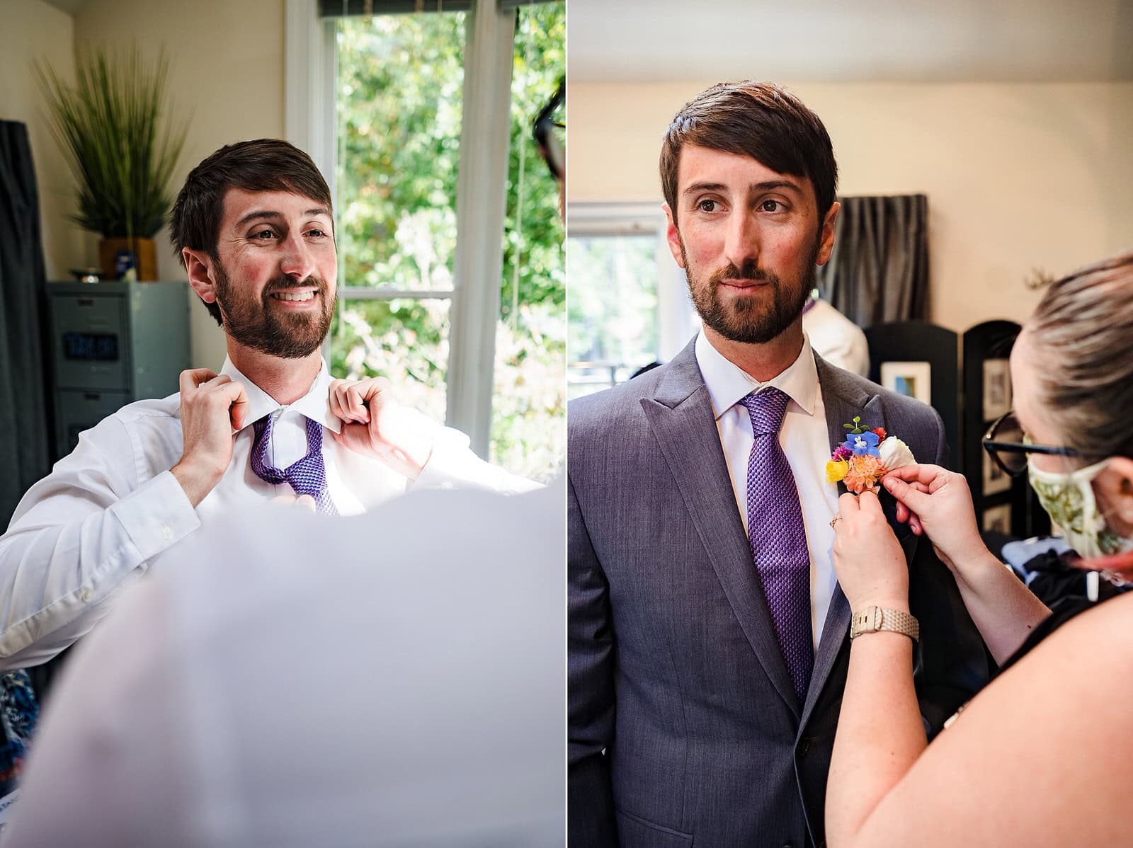 Grooms never have as much to do on the morning of the wedding. Totally unfair!