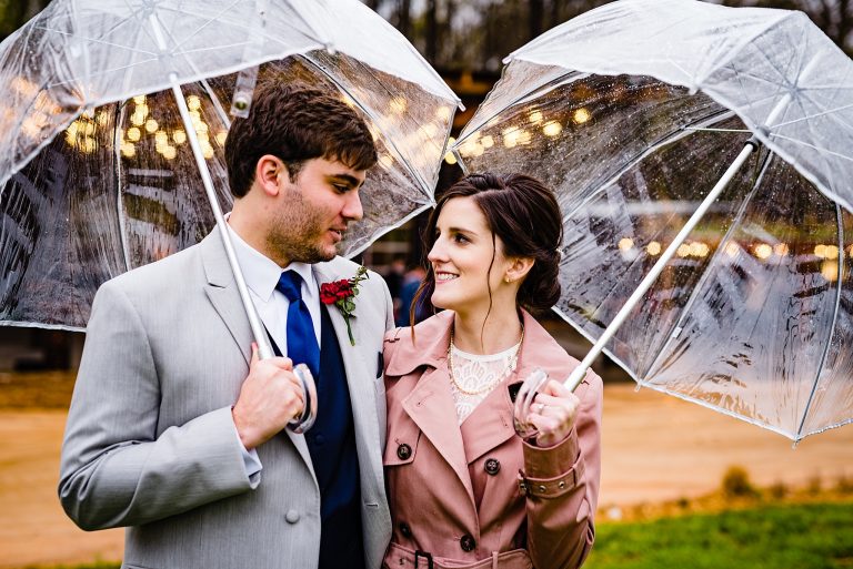 Meadows at Firefly Farm Wedding in the rain