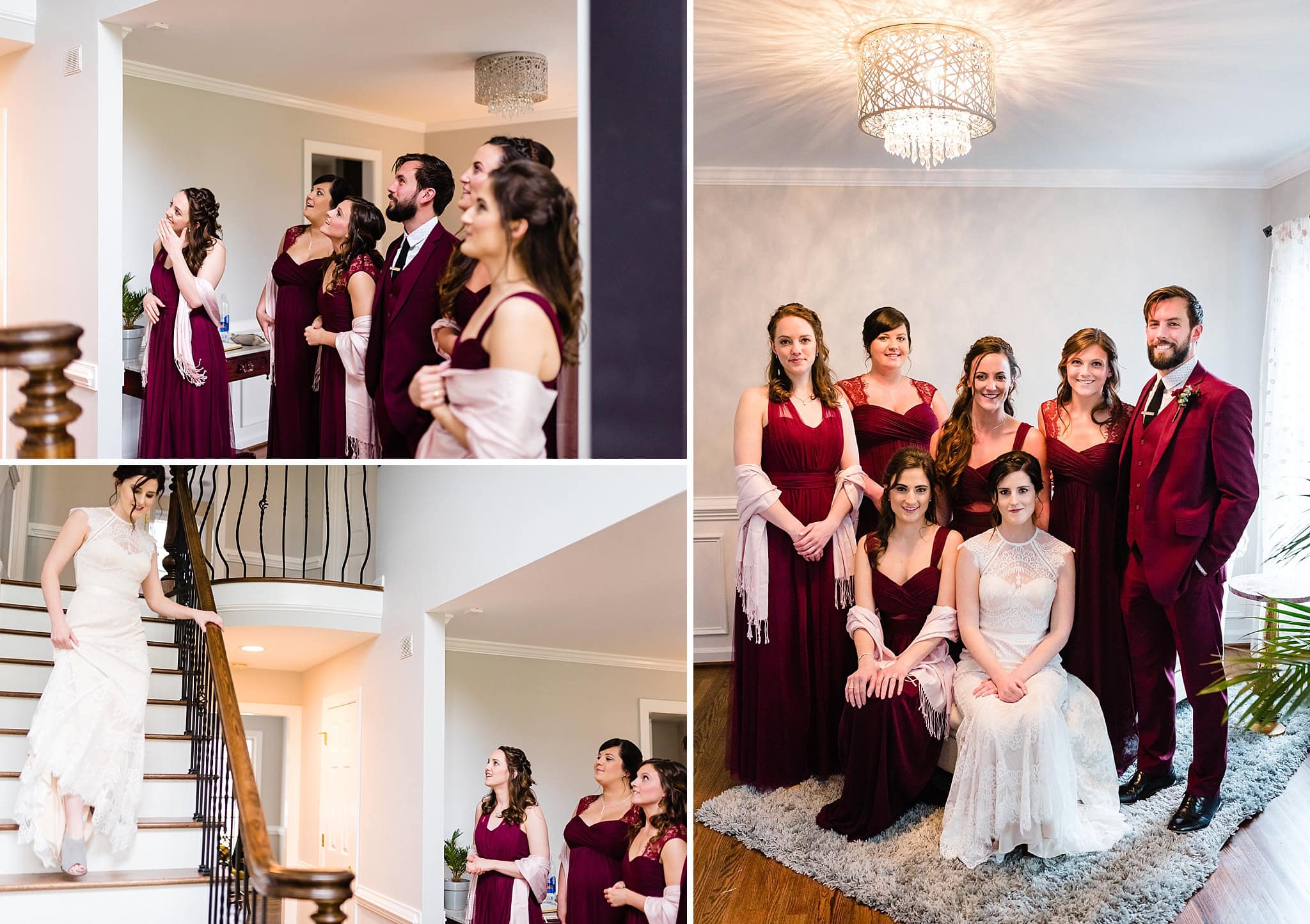 Bridal party with bridesmen