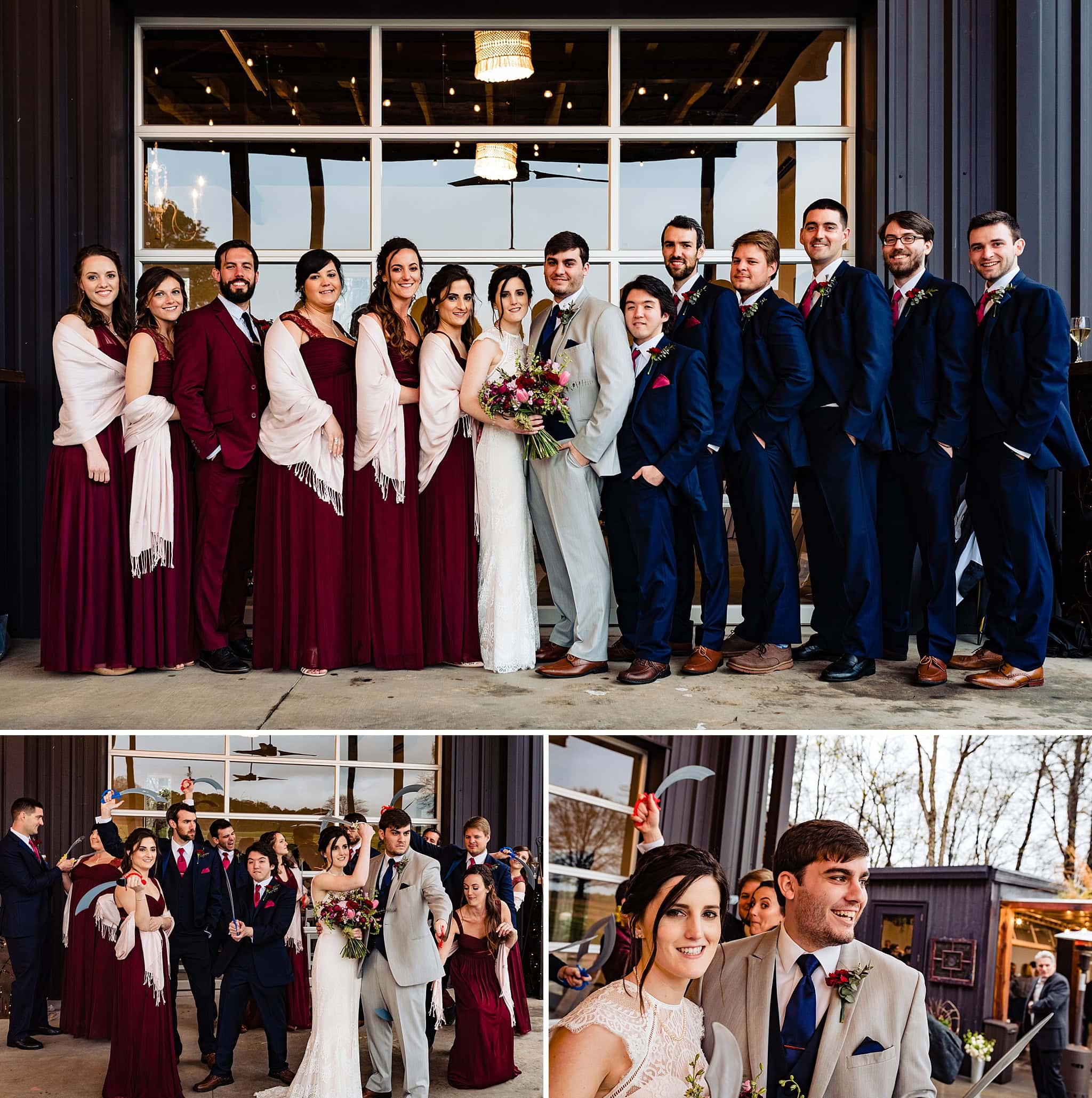 Navy and burgundy wedding inspiration