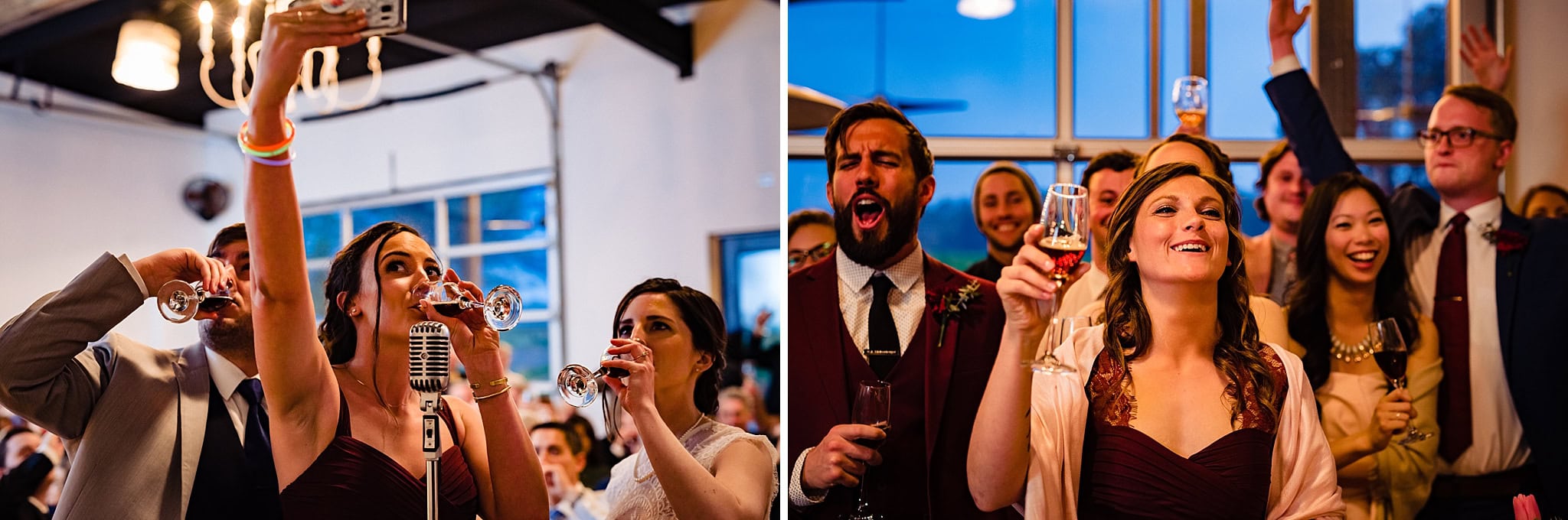 Chugchat during toasts