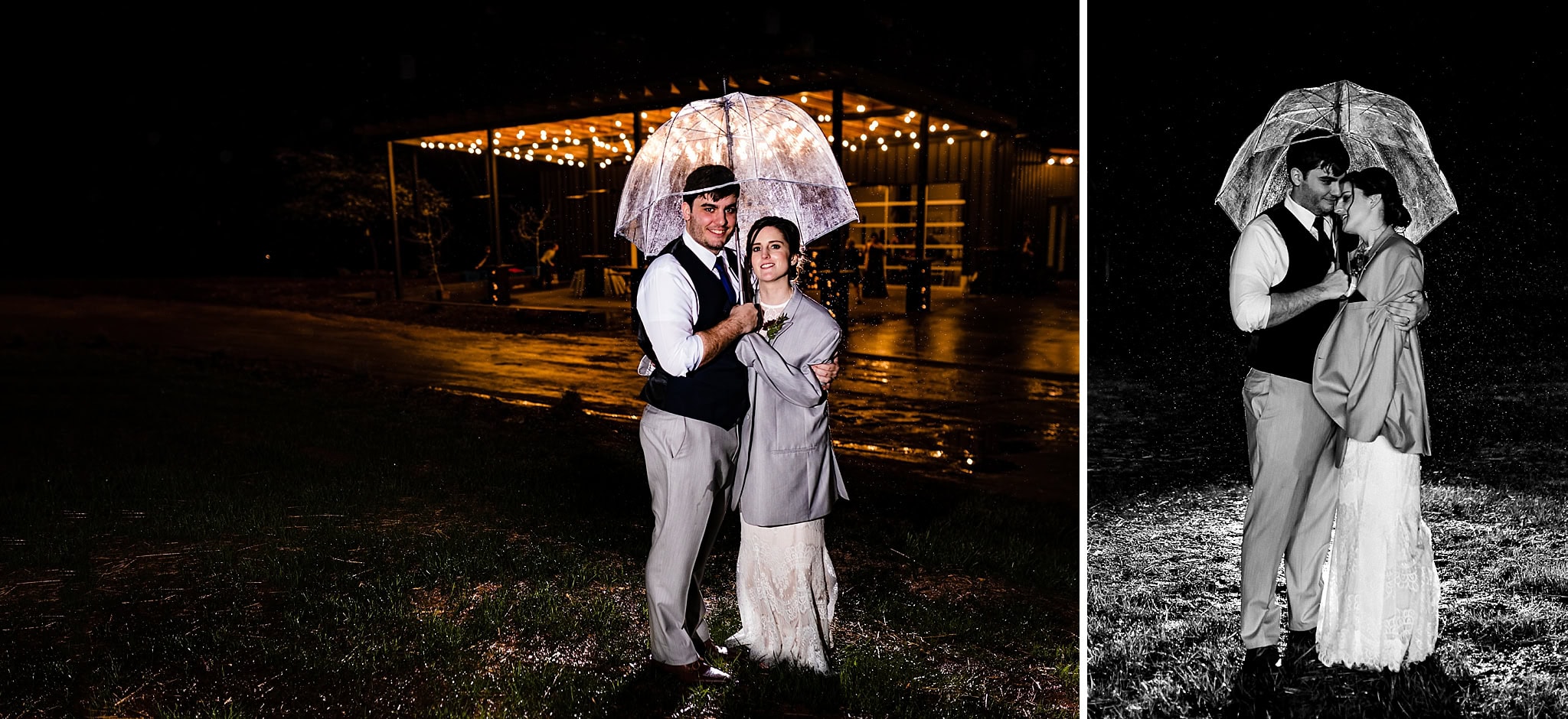 Bubble umbrella wedding