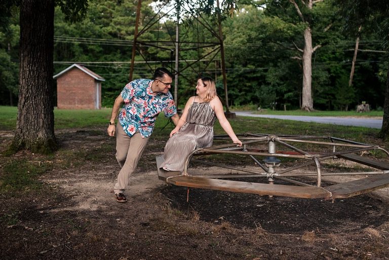 Fun reception outfits for a casual bride and groom