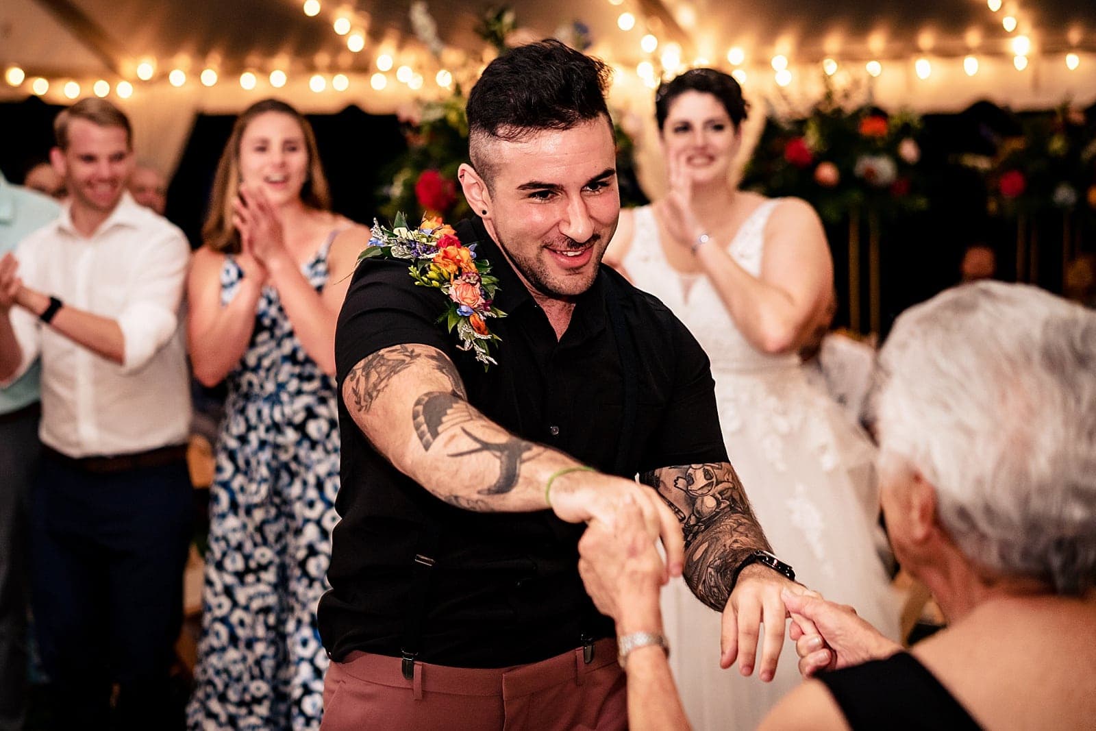 Fun wedding reception at Mystic Distillery in Durham, NC | photos by Kivus & Camera