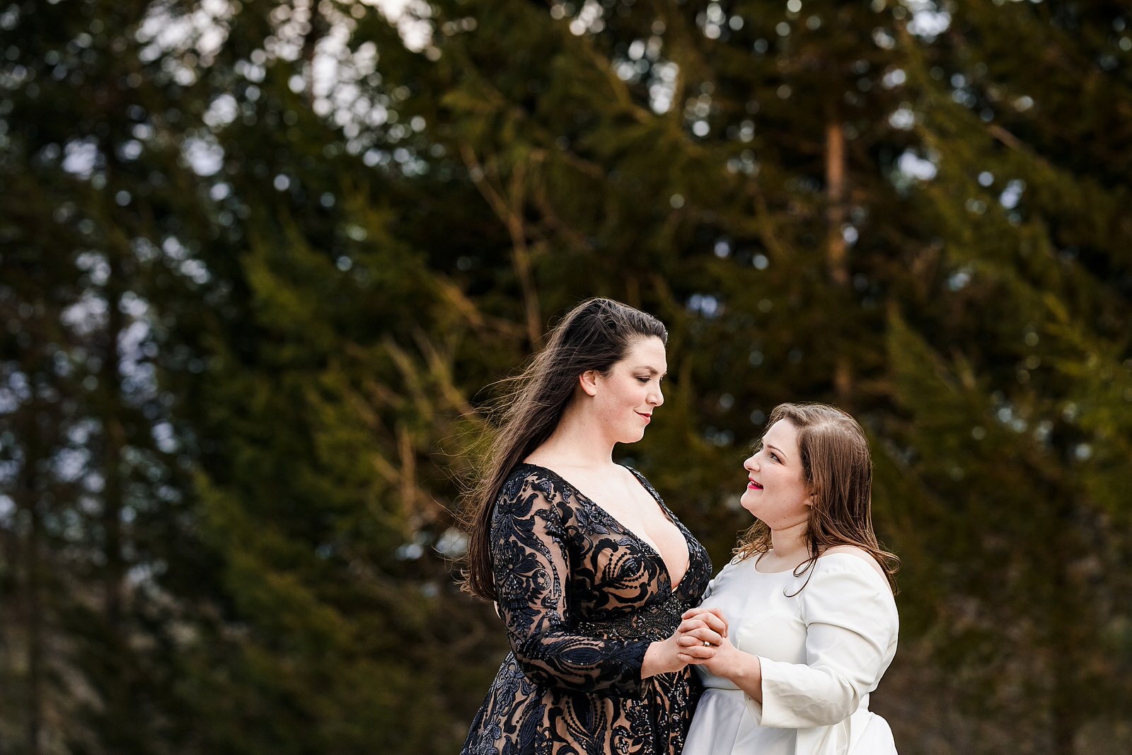Gorgeous NC mountain elopement with two brides