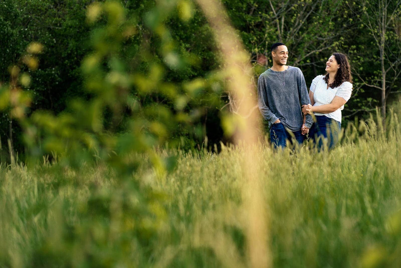 North Carolina Museum of Art park is perfect for engagement photos