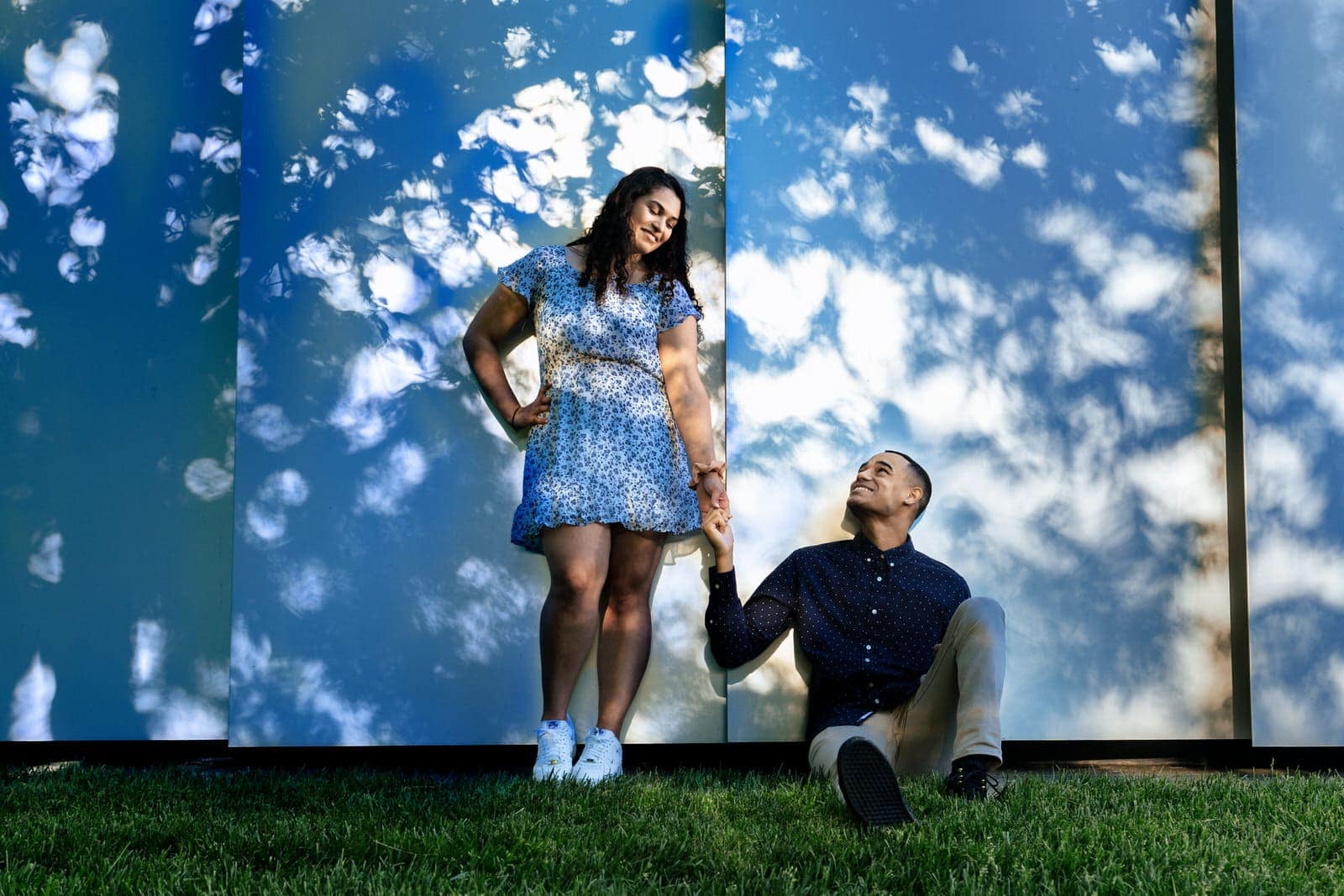 North Carolina Museum of Art park is perfect for engagement photos