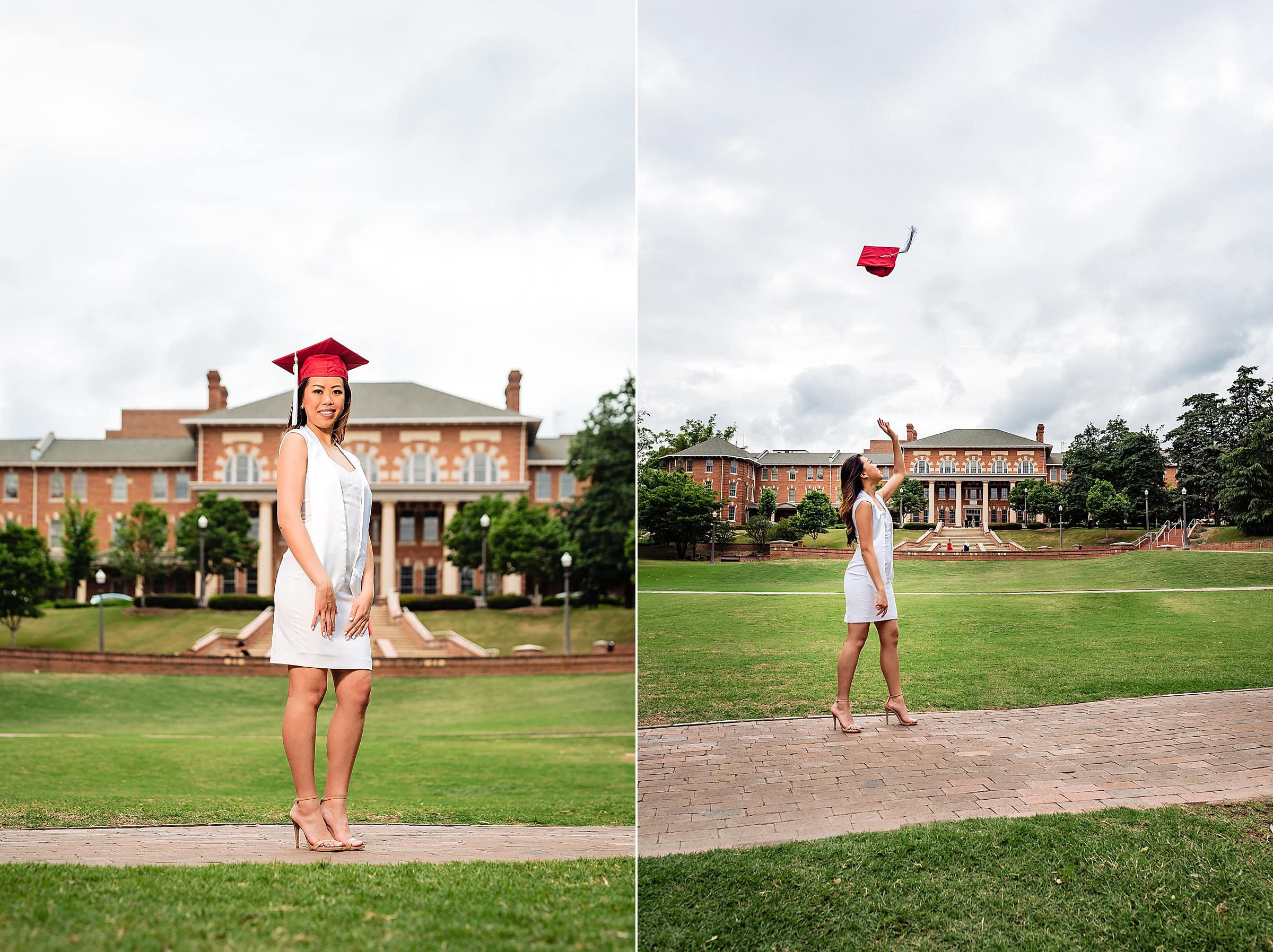 North Carolina State Grad Session, Graduation Portraits, NC State Grad photos, NC State grad at Carolina Court | kivusandcamera.com