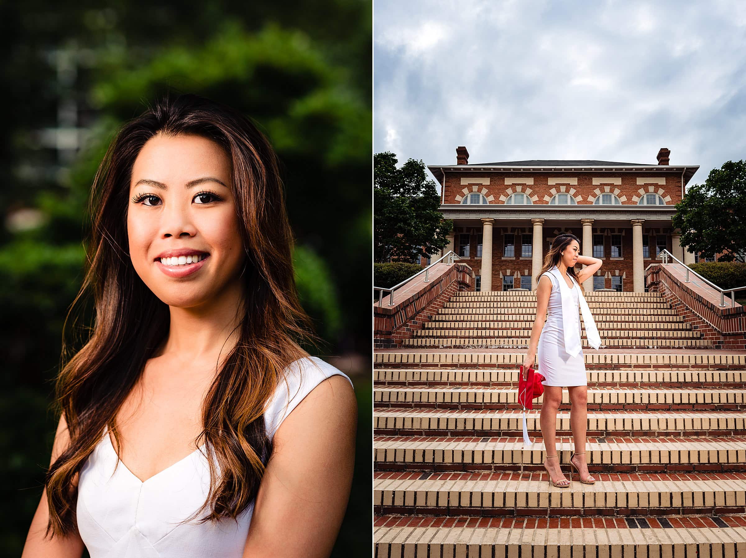 North Carolina State Grad Session, Graduation Portraits, NC State Grad photos, NC State grad at Carolina Court | kivusandcamera.com