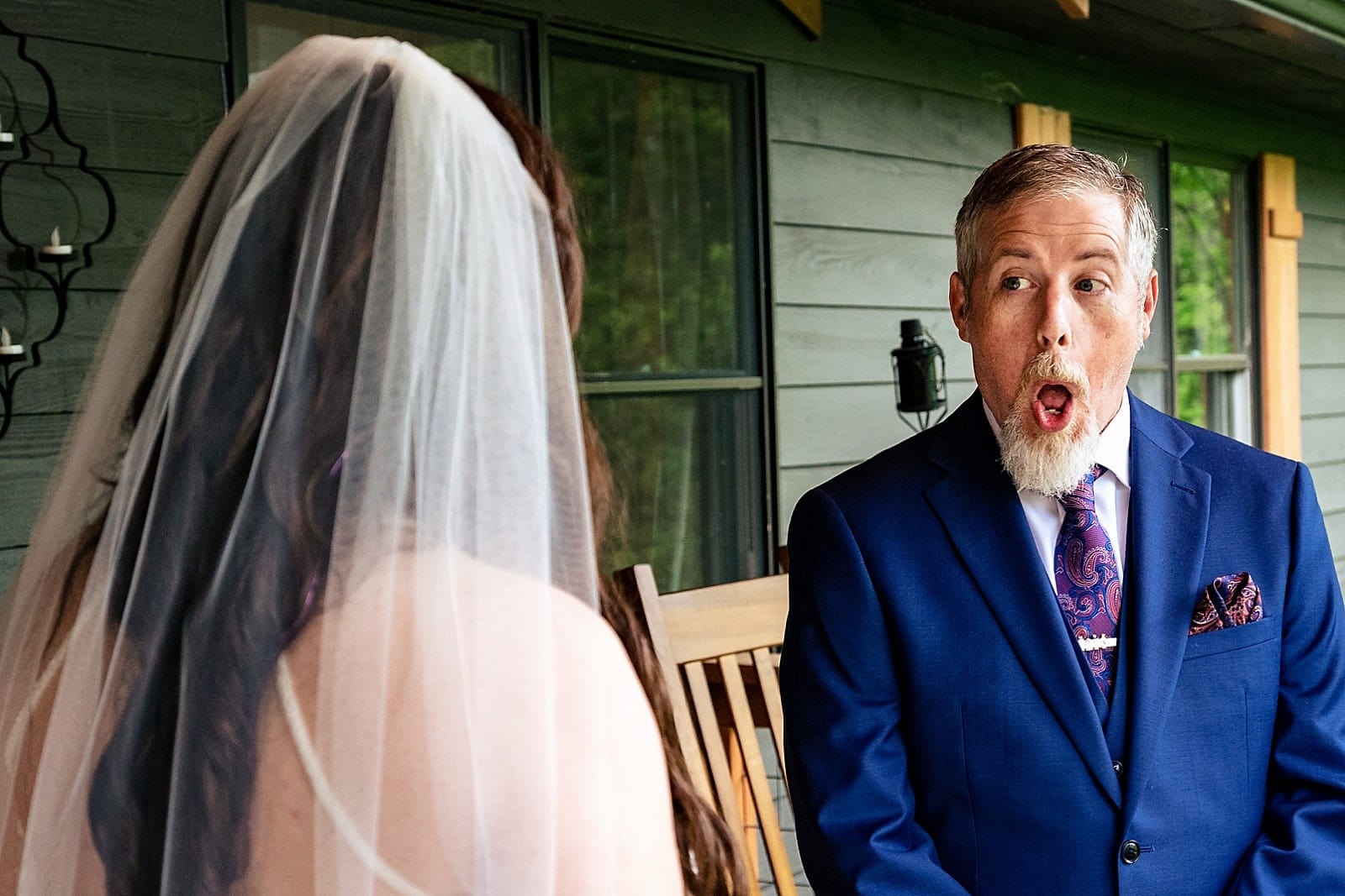 Bride's first look with her father | photos by Kivus & Camera