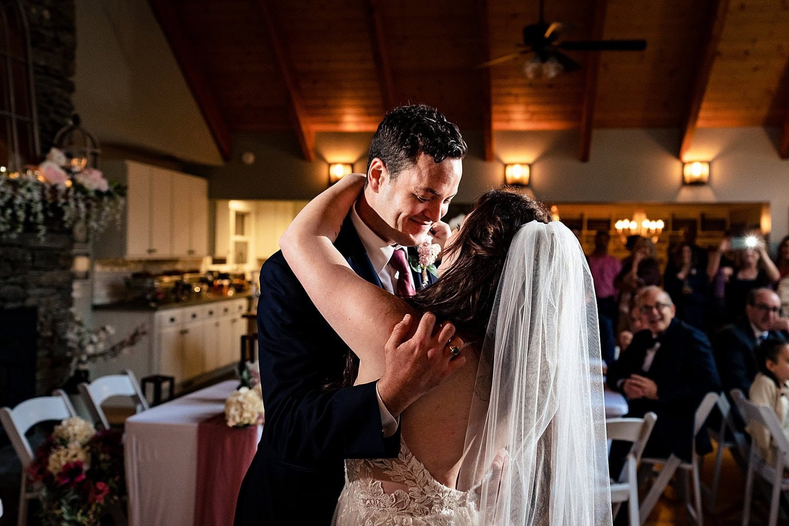 Asheville, NC Mountain Cabin wedding reception | photos by Kivus & Camera