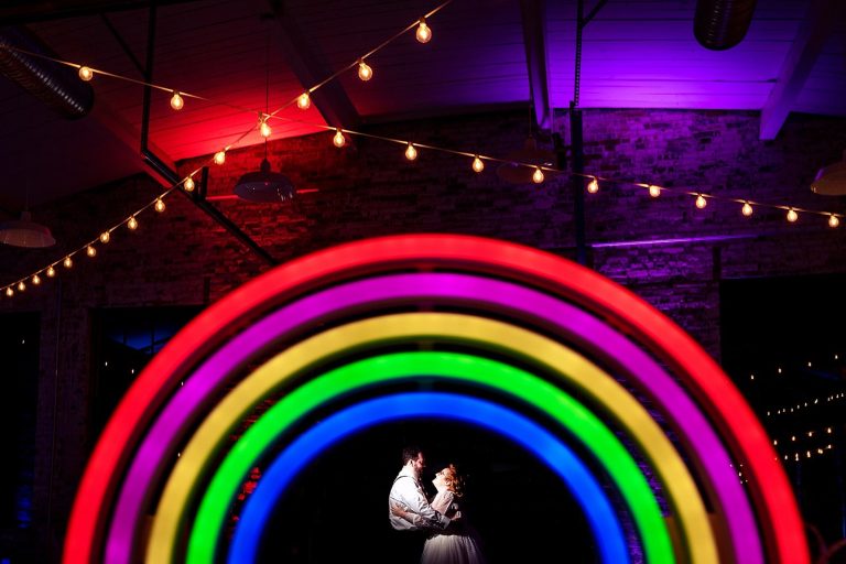 Loved all the rainbows and nerdiness at this Graham mill wedding