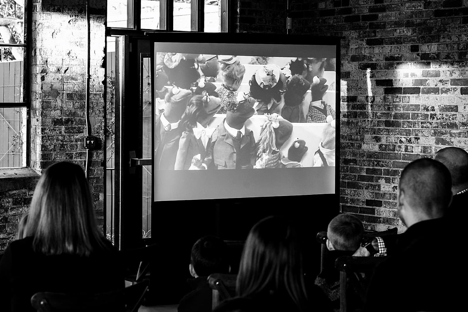 This couple played the "somebody's getting married" muppets sketch before their ceremony started