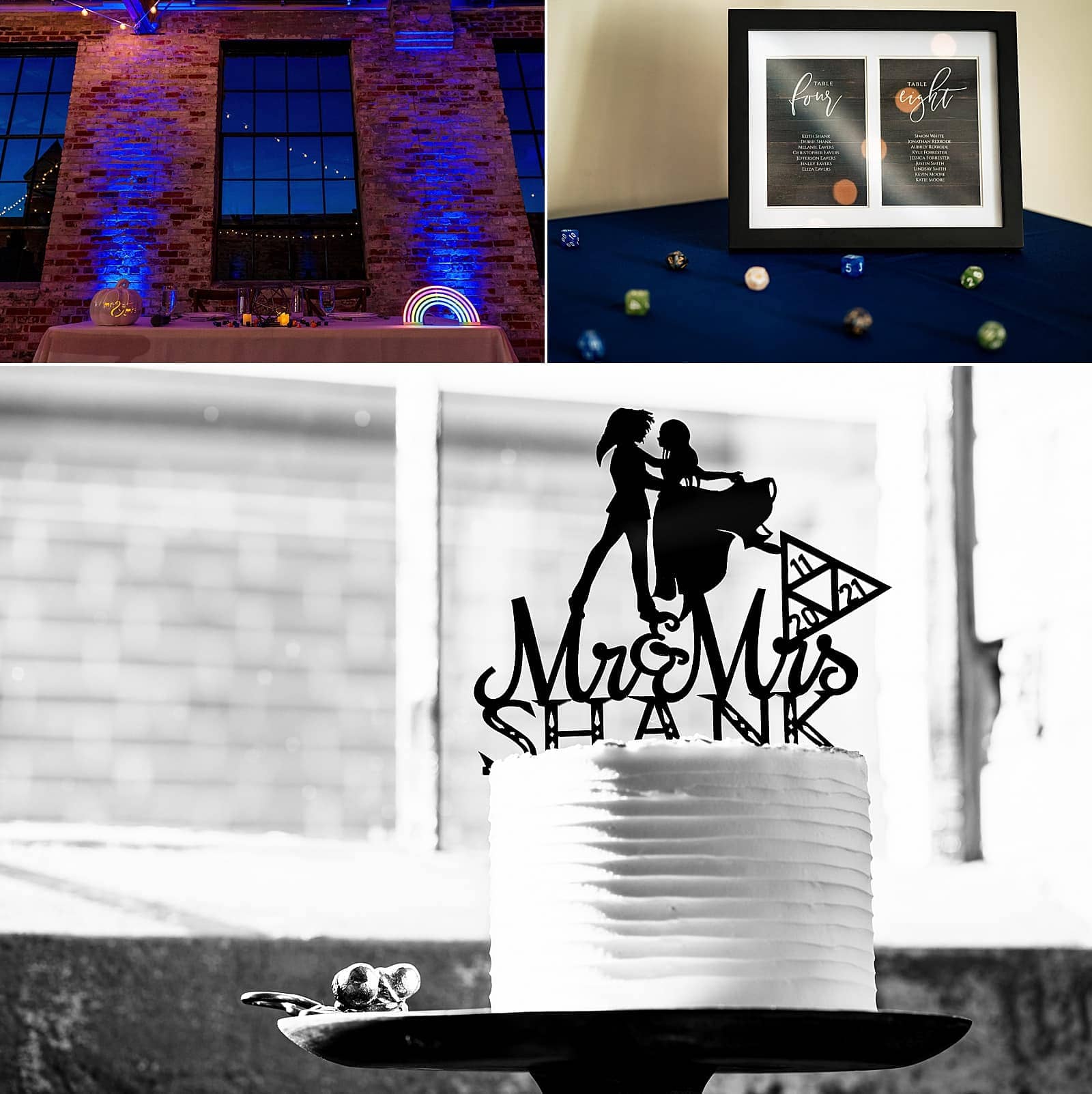 nerdy wedding details at a Graham Mill wedding