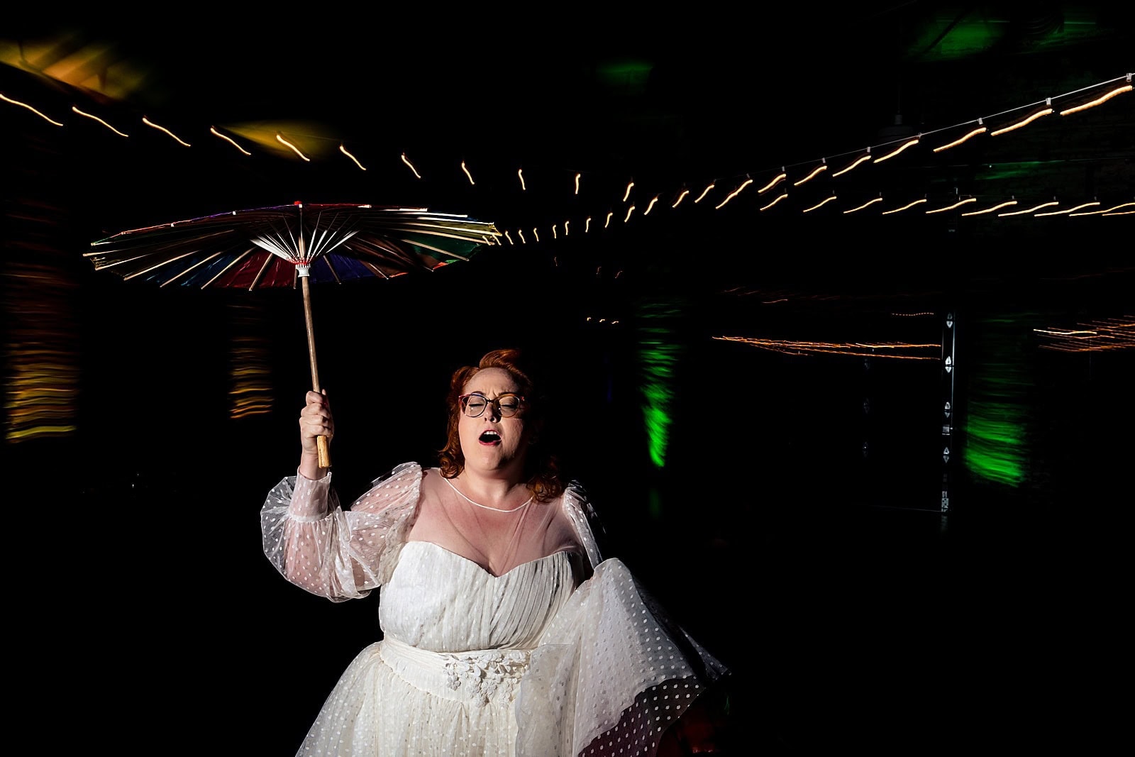 This bride had the most amazing rainbow wedding details