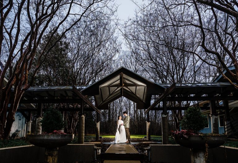 Rainy elopement in Durham, NC