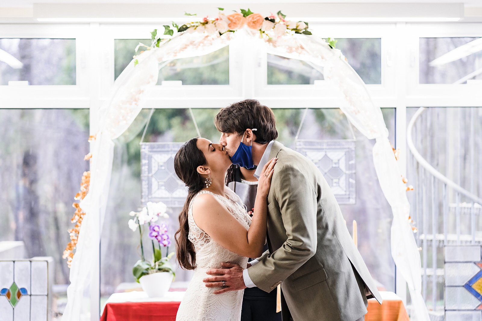 "You may remove your mask and kiss the bride"