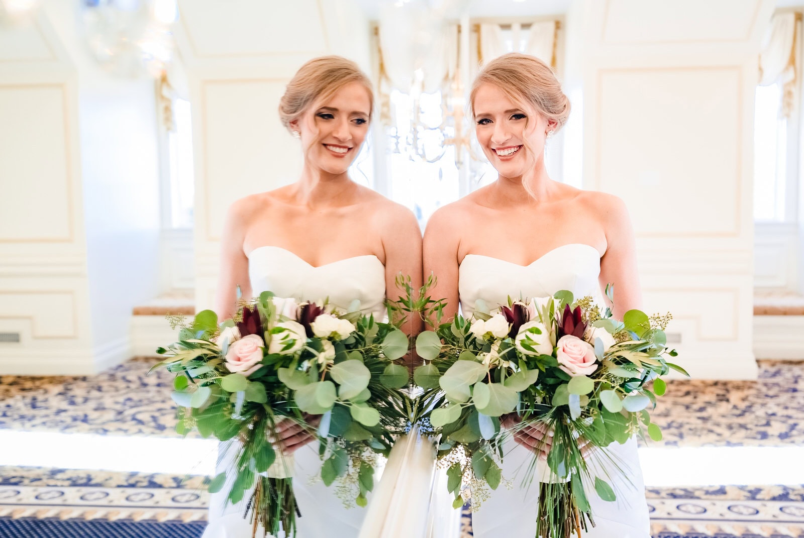 Raleigh bridal portraits at the Hall and Gardens at Landmark