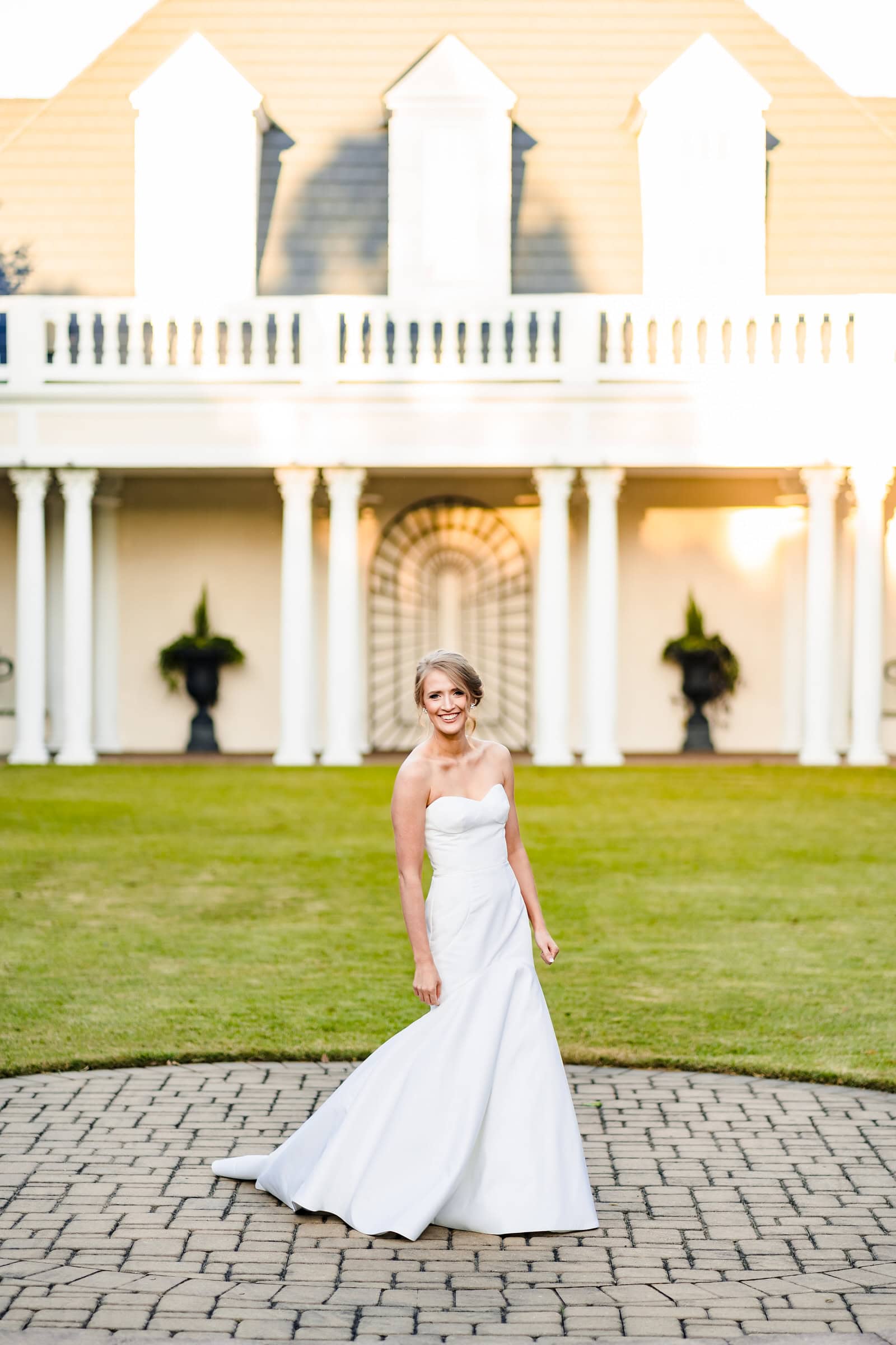 Raleigh bridal portraits at the Hall and Gardens at Landmark