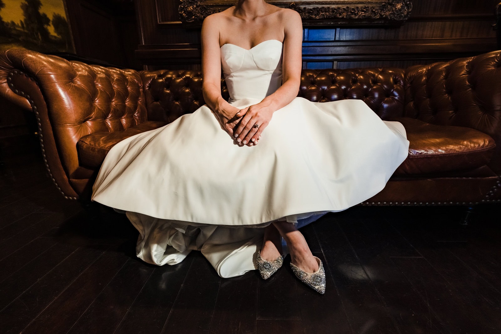 Raleigh bridal portraits at the Hall and Gardens at Landmark