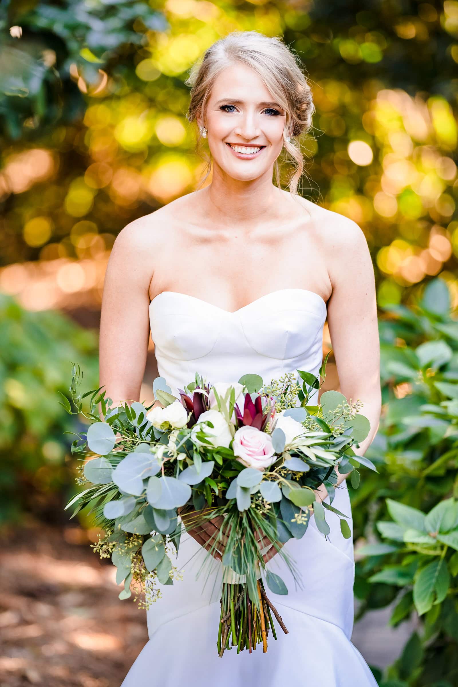 Raleigh bridal portraits at the Hall and Gardens at Landmark