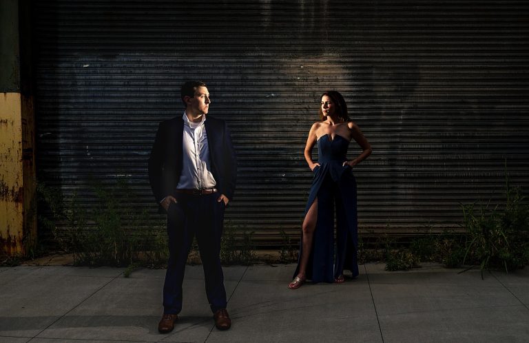 Dramatic and creative engagement photography in Raleigh