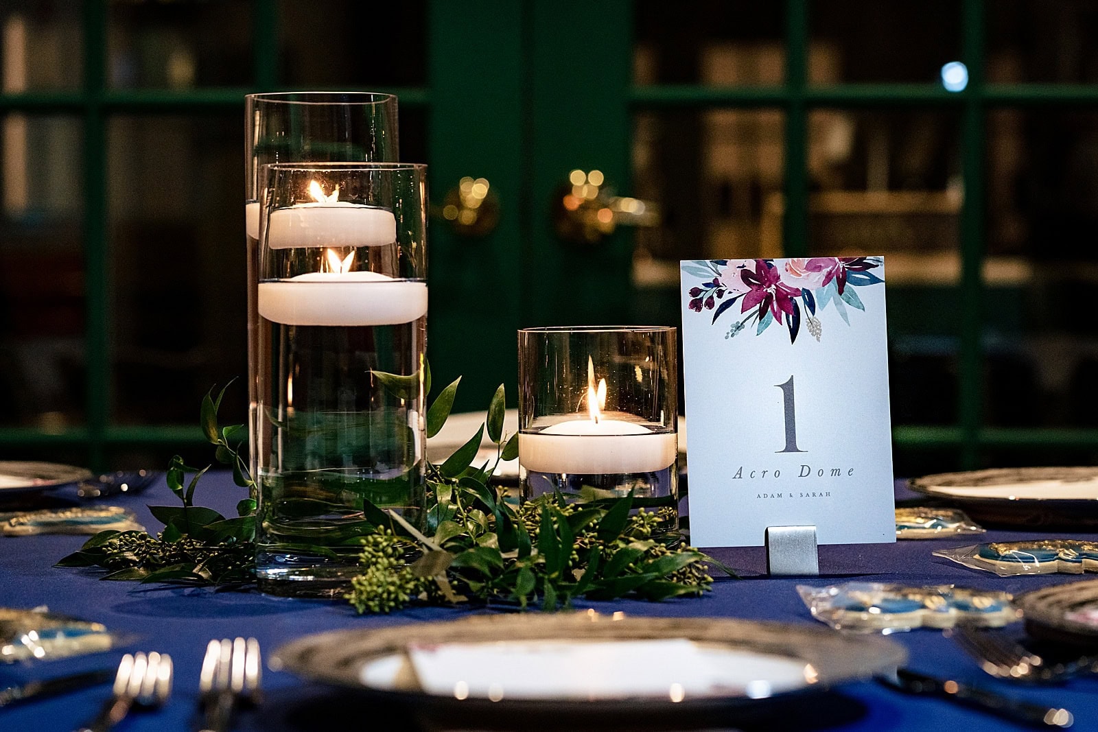 Dinosaur themed wedding reception details