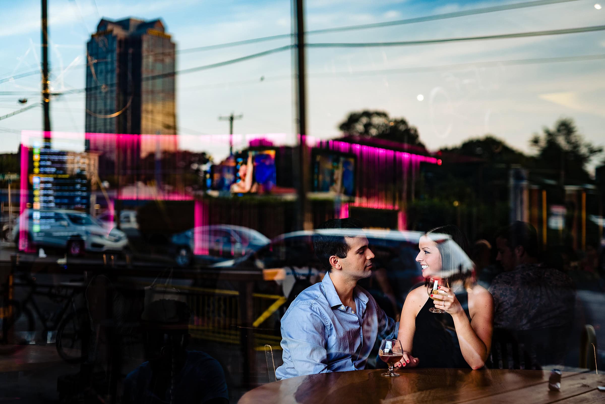 Raleigh Warehouse District, Downtown Raleigh Engagement Photos, Raleigh Engagement Photographer, Boxcar Barcade Engagement Photos, Boylan Bridge Engagement Photos, Brewery Engagement Photos | kivusandcamera.com