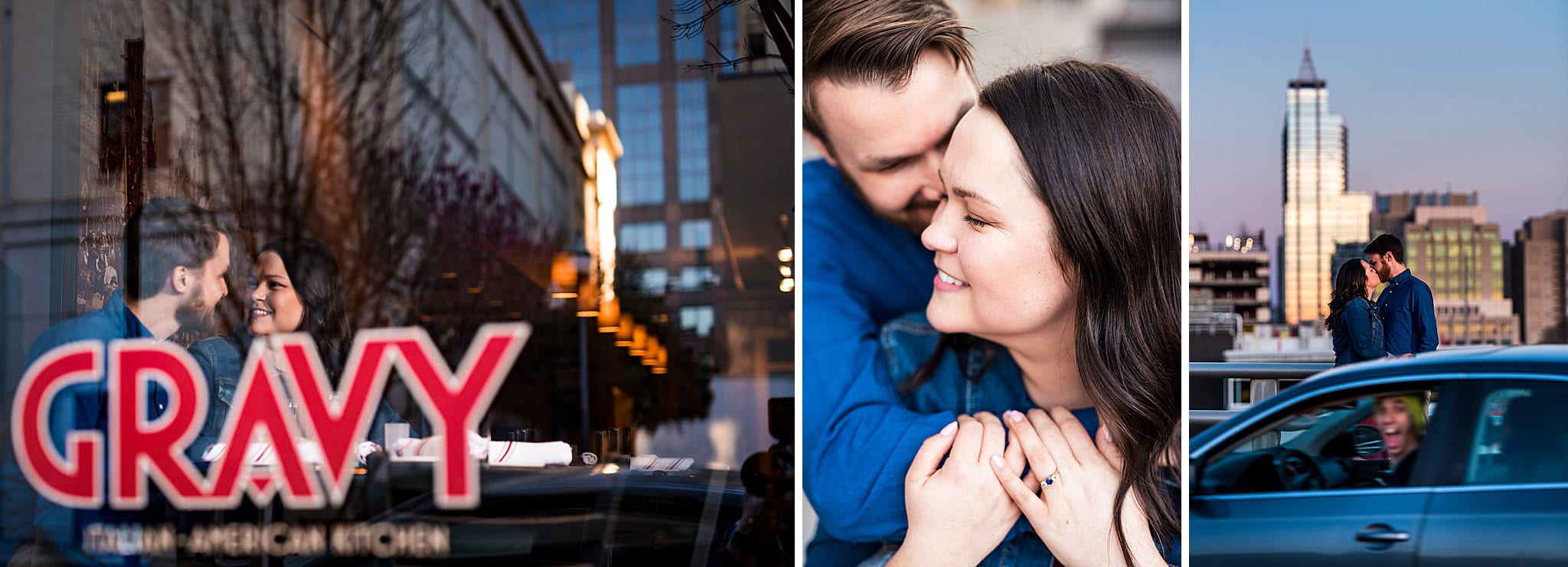 Downtown Raleigh engagement sessions