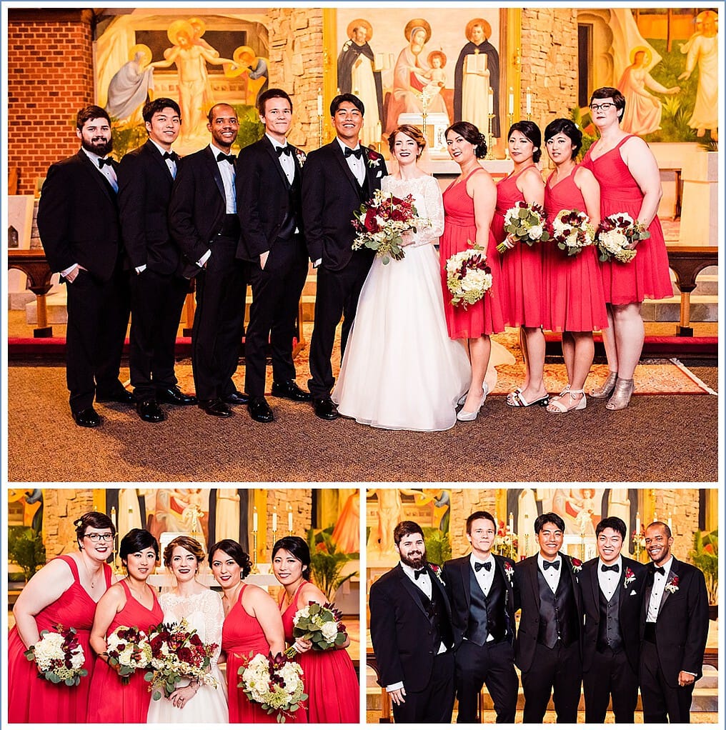 Red bridesmaid dresses