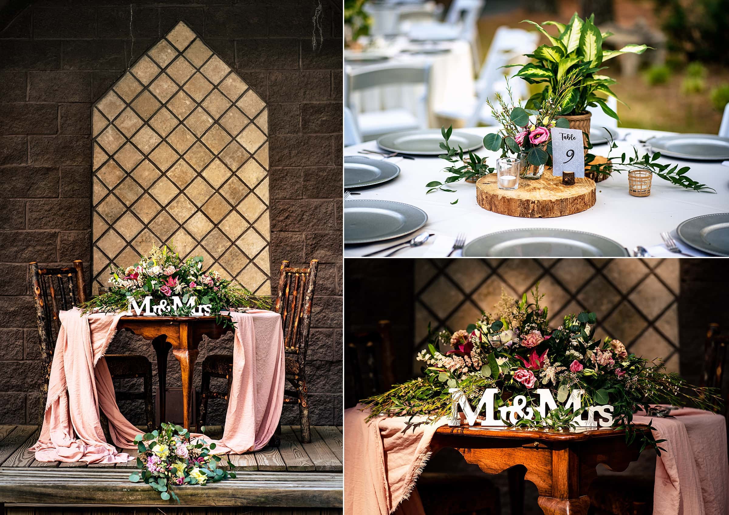 Details at a rustic vineyard wedding in North Carolina