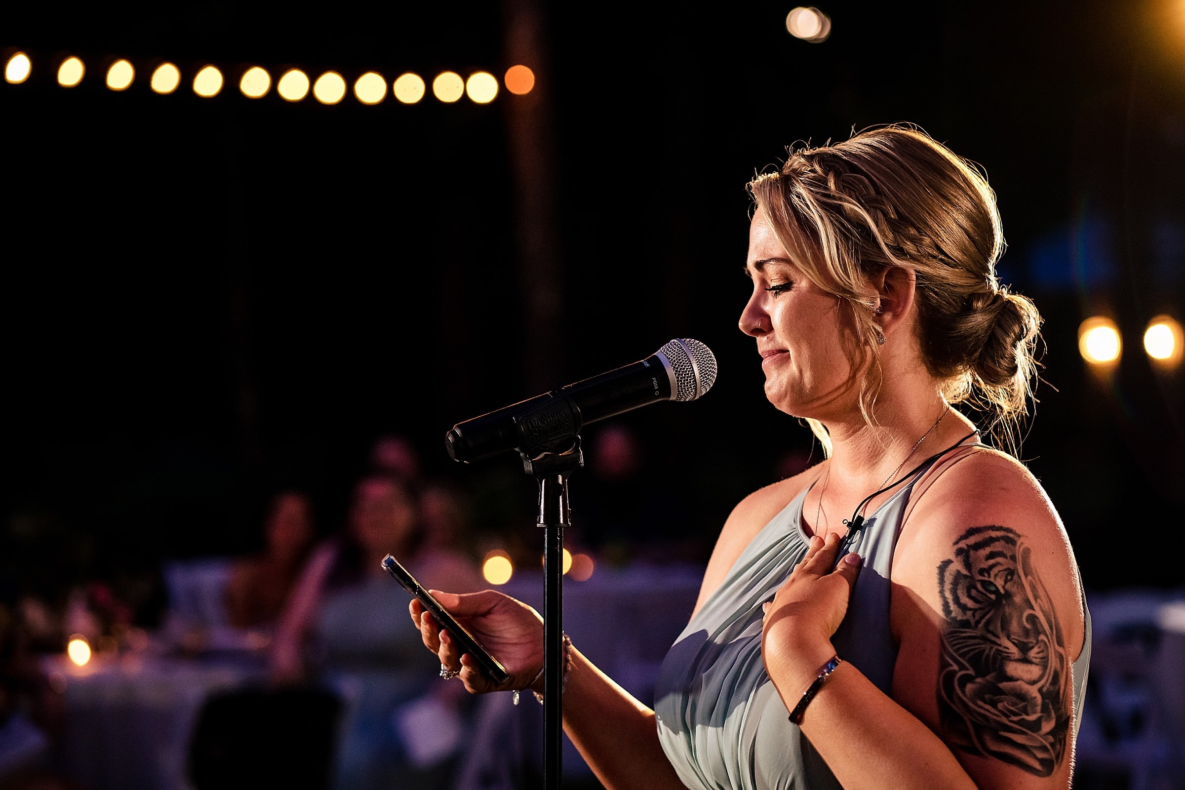 Outdoor wedding reception in North Carolina