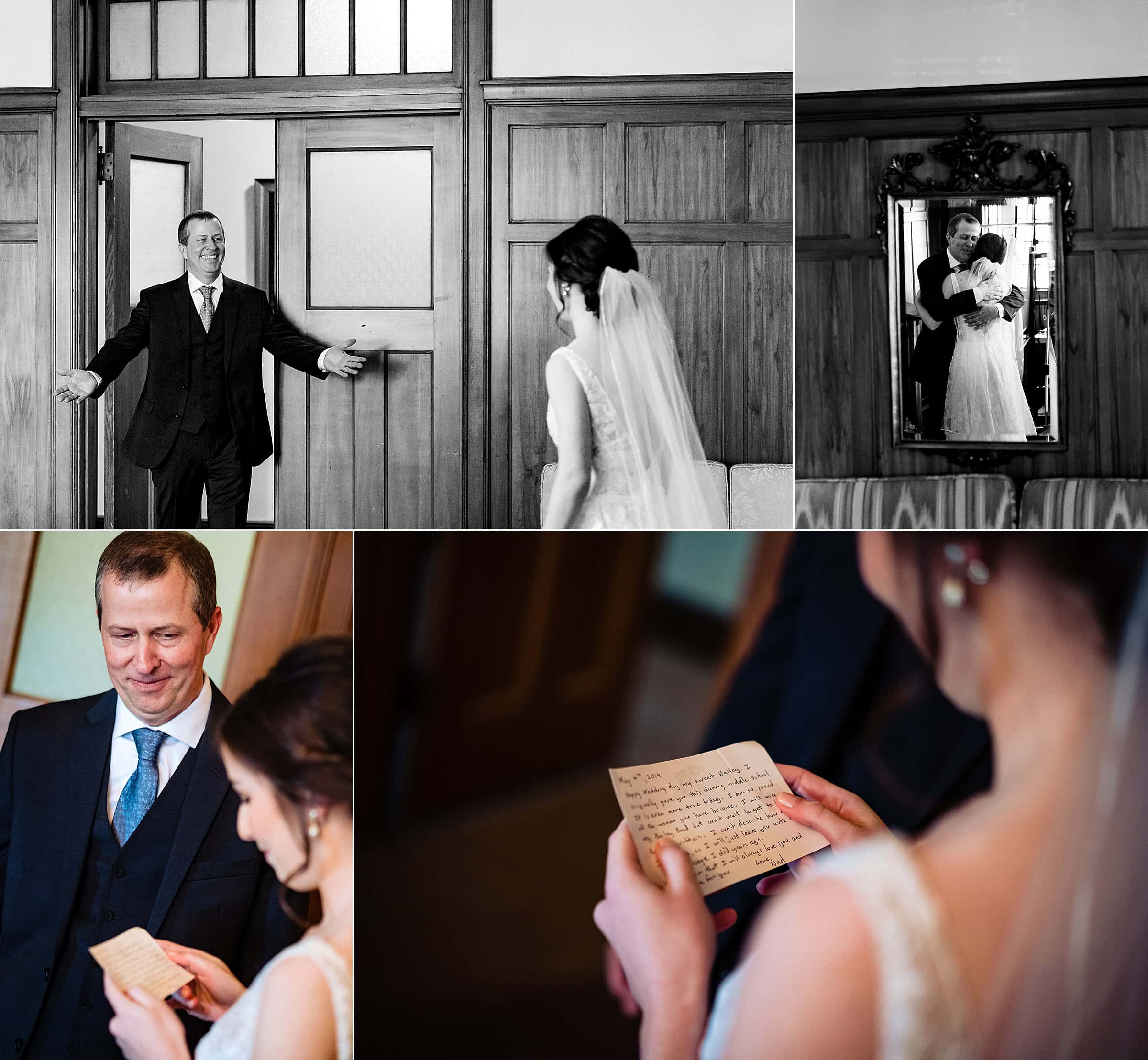 Bride's first look with dad | kivusandcamera.com