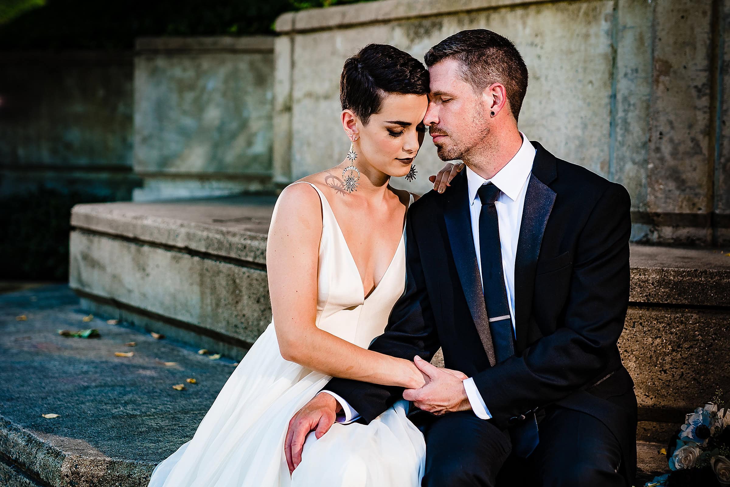 The Cookery, Durham Wedding Photographers, Durham Wedding, The Cookery Wedding, Offbeat Bride, Colorful Wedding, Artistic Wedding Photographers, Short-haired bride, Tattooed Bride, St. Thomas More Wedding, Downtown Durham Wedding Photos | kivusandcamera.com