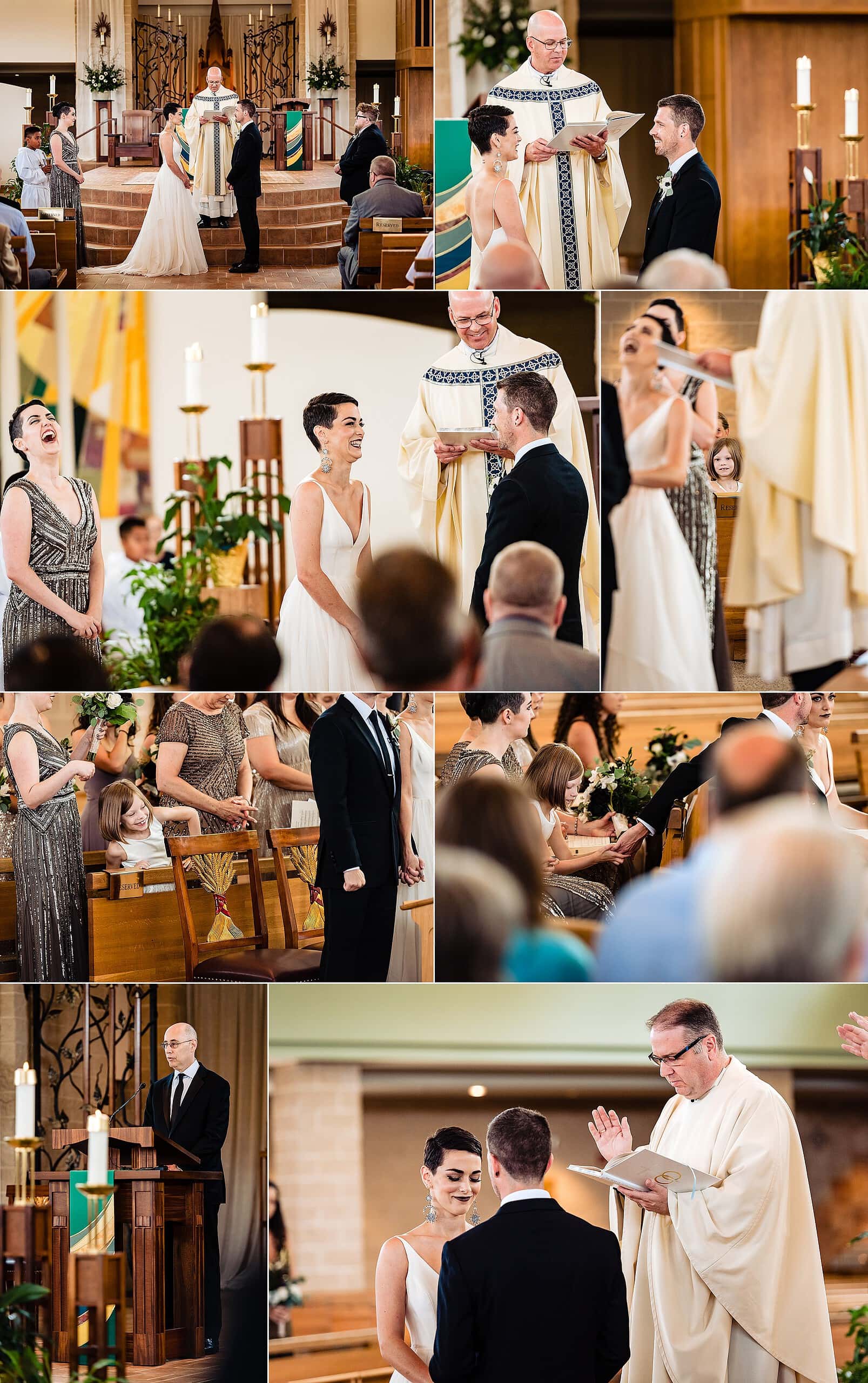 Chapel Hill Wedding Photographers, Chapel Hill Wedding, Offbeat Bride, Colorful Wedding, Artistic Wedding Photographers, Short-haired bride, Tattooed Bride, St. Thomas More Wedding, Catholic Wedding | kivusandcamera.com