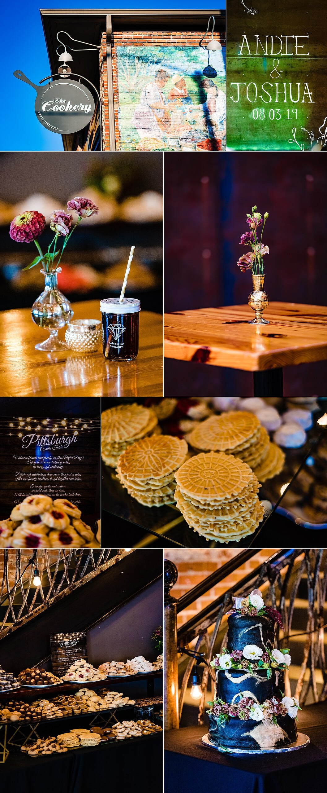 Pittsburgh Cookie Table, The Cookery, Durham Wedding Photographers, Durham Wedding, Offbeat Bride, Colorful Wedding, Artistic Wedding Photographers, Short-haired bride, Tattooed Bride, Downtown Durham Wedding | kivusandcamera.com