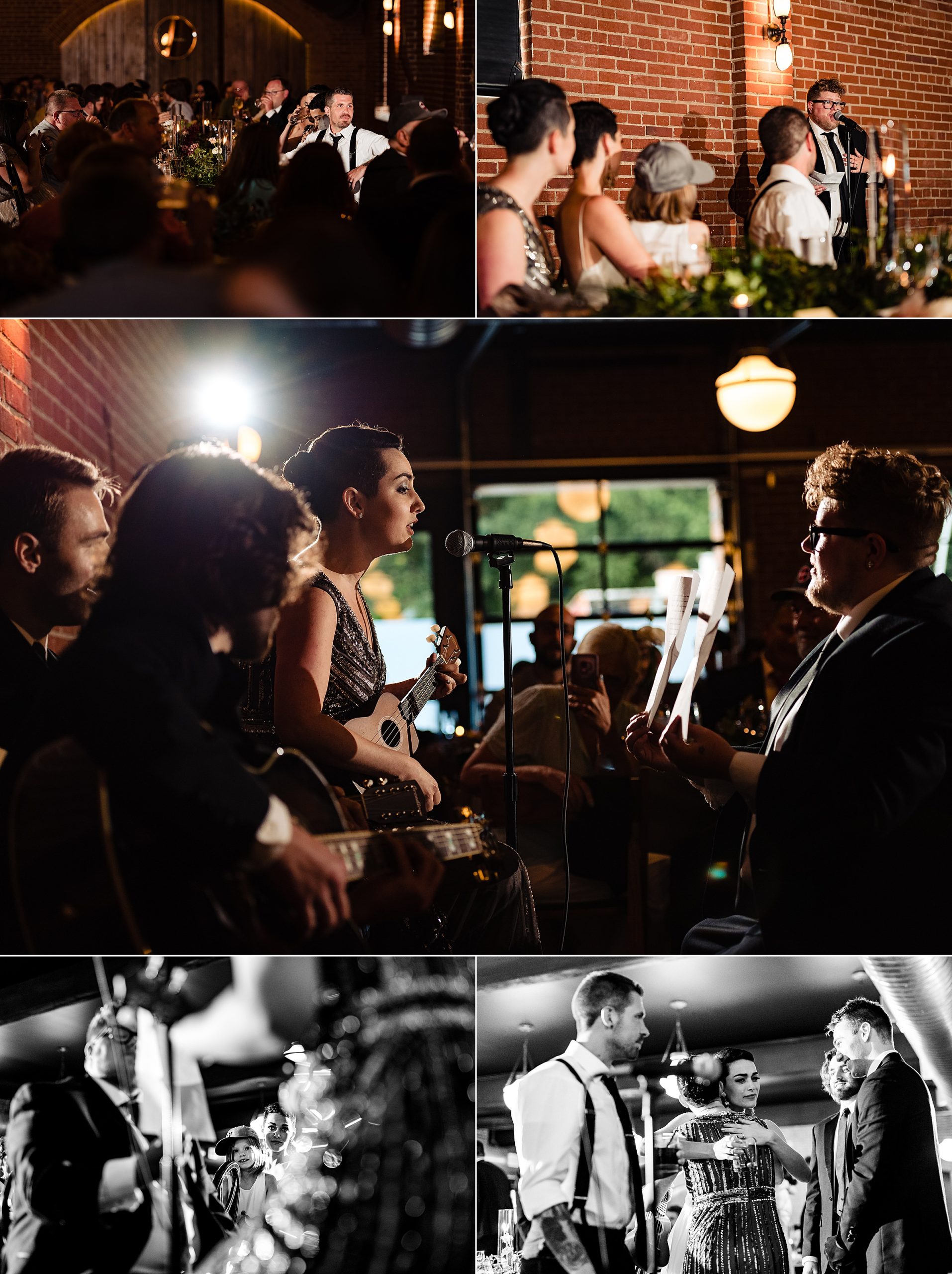 Fun wedding toasts, The Cookery, Durham Wedding Photographers, Durham Wedding, Offbeat Bride, Colorful Wedding, Artistic Wedding Photographers, Short-haired bride, Tattooed Bride, Downtown Durham Wedding | kivusandcamera.com