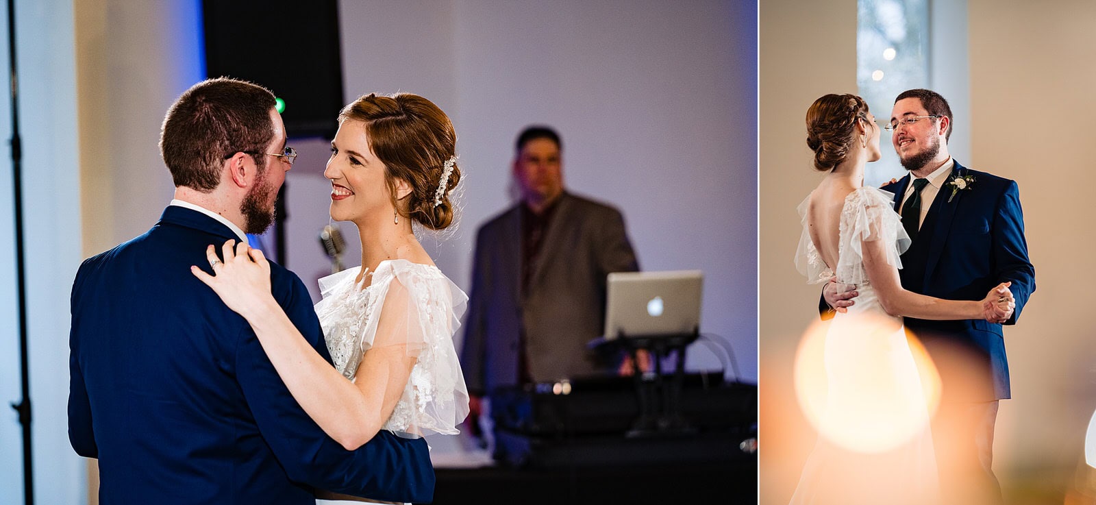 Bride and groom share their first dance at The Meadows Raleigh
